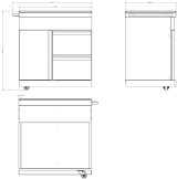 outlet-pure-modul-med-opbevaringsskab-og-skuffer-sort