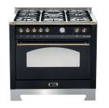 komfyrpakke-svart-messing-dolce-vita-90-cm-1-ovn-komfyr-vifte-veggbeskyttelse-gass
