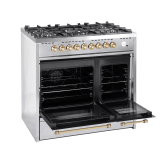 cuore-90-cm-2-backofen-edelstahl-geburstetes-messing-gasherd