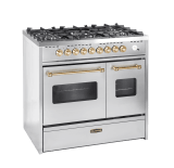 cuore-90-cm-2-backofen-edelstahl-geburstetes-messing-gasherd