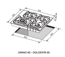 table-de-cuisson-gaz-dolce-vita-60-cm-noir