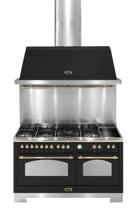 dolce-vita-gaskomfur-150-cm-2-ovne-sort-messing