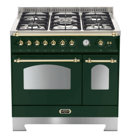 dolce-vita-gasskomfyr-90-cm-2-ovner-gronn-messing