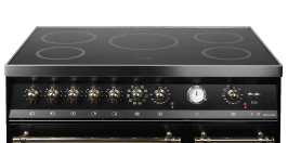 dolce-vita-induksjonskomfyr-90-cm-2-ovner-svart-bronse-for-integrering-i-kjokkenoy