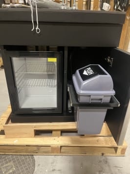 outlet-pure-modul-med-kjoleskap-oppvaskbenk-og-oppbevaringsskap-svart