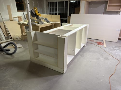 All cabinet pieces assembled