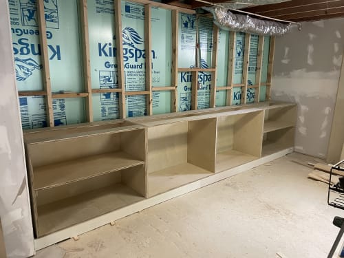 Bottom cabinets. Comprised of 3 cabinets