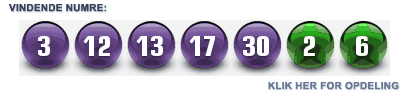 Siste vindertal i Euromillions lotteriet