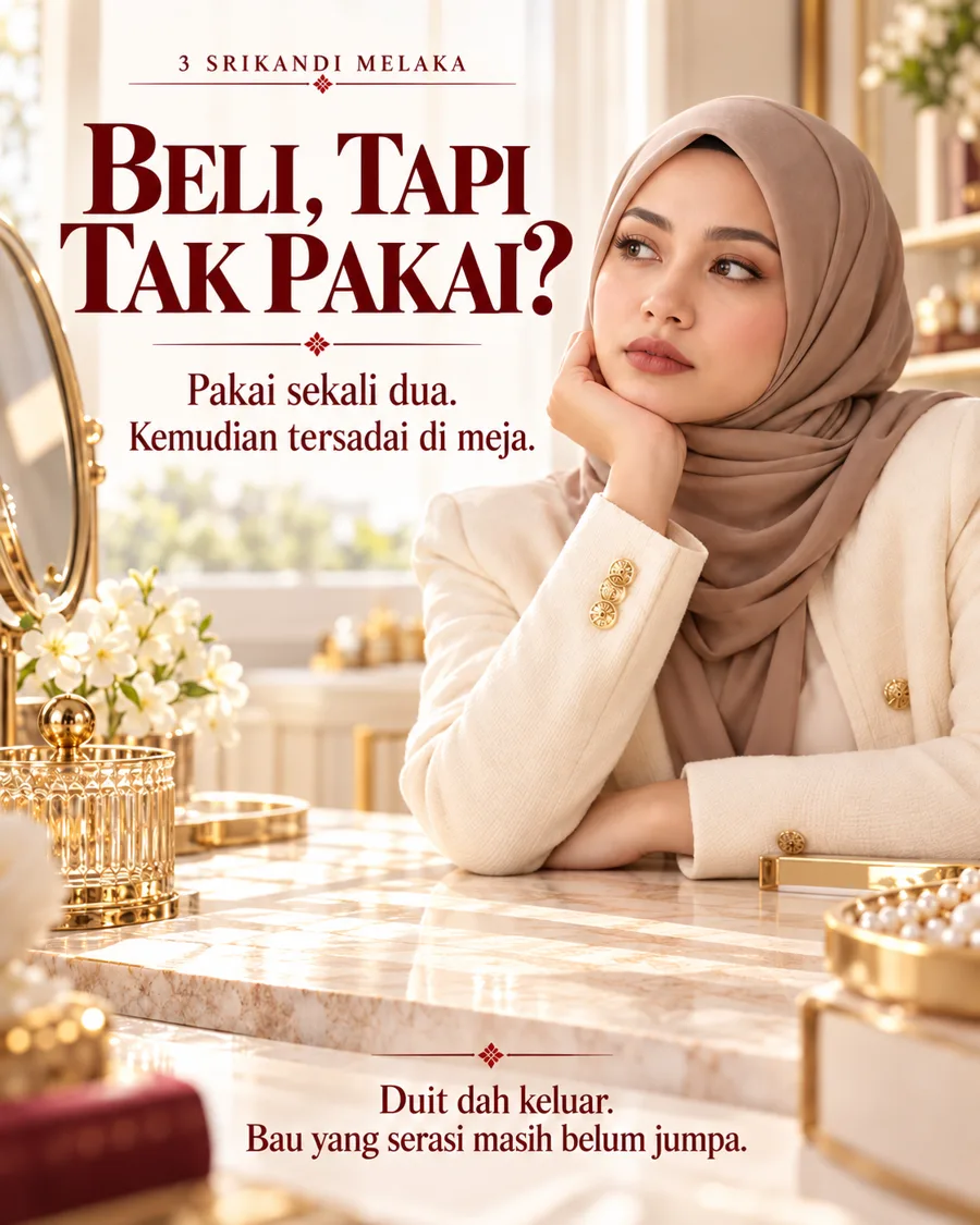 Risau beli wangian yang tidak serasi lalu tidak dipakai