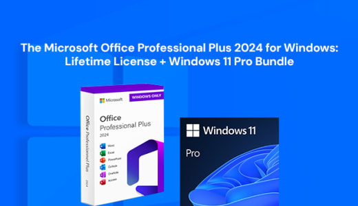 The Microsoft Office Professional Plus 2024 for Windows + Windows 11 Pro Lifetime License Bundle