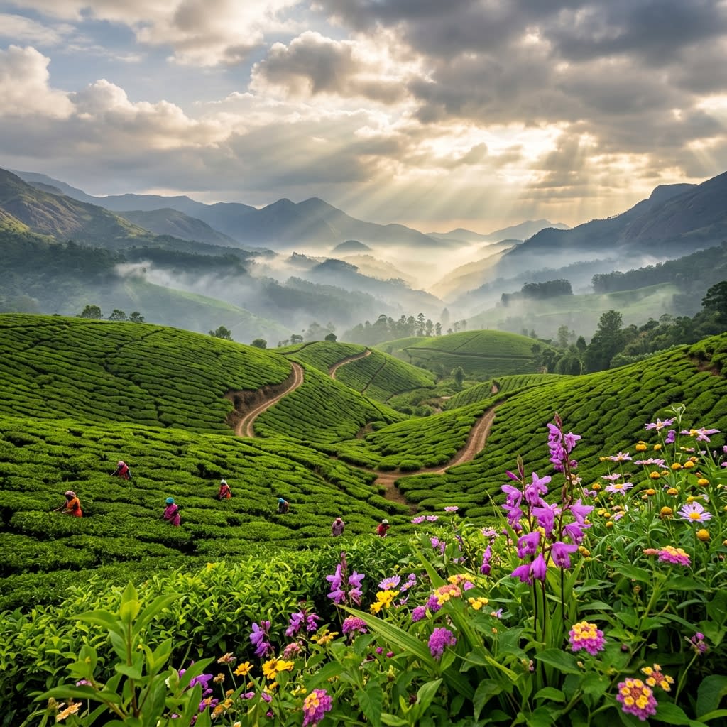 Tailored Kerala Munnar Hills landscape