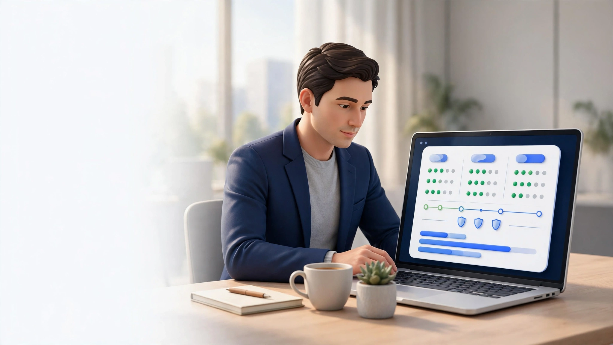 Business decision-maker comparing AI development companies using technical and cost criteria
