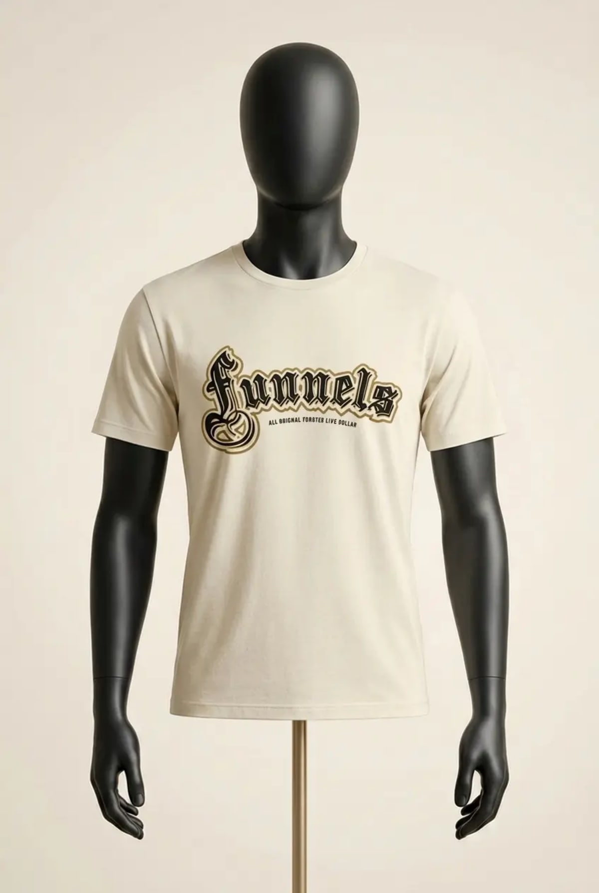 Script Logo Tee — Cream