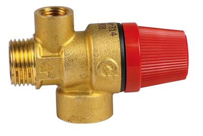 VALVULA SEGURIDAD 3 Bar 1/2" H C/TOMA 1/4" M