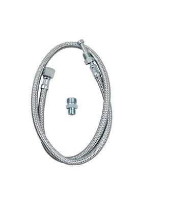 LATIGUILLO 1/4"M RECTO X 1/4"H RECTO LG. 900mm+NIPPLE