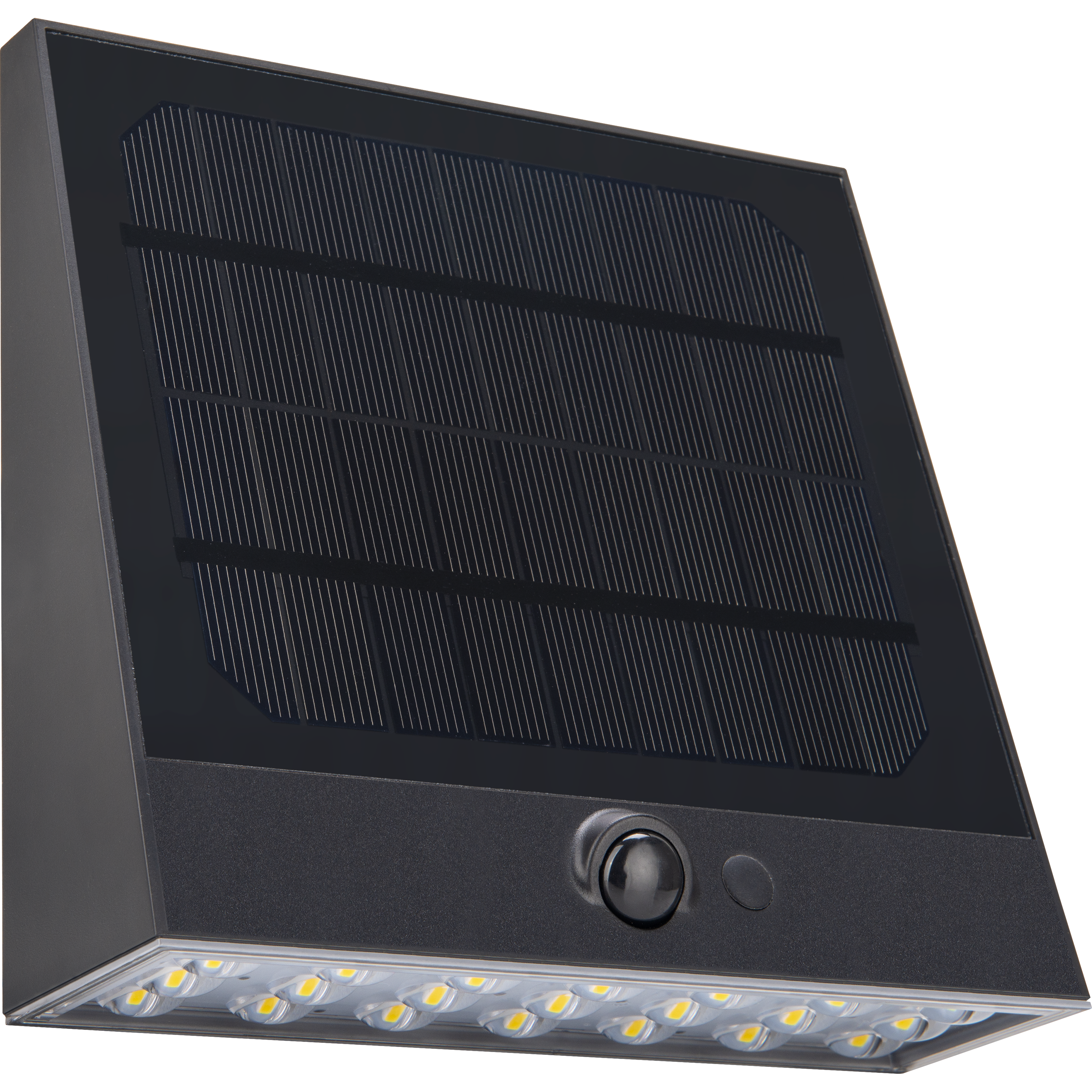 Luceco Stealth Decorative Outdoor Solar Wall Wash Light with PIR Motion Sensor, LED Exterior Lighting, Slate Grey, IP54, 7W, 1000lm, 3000K