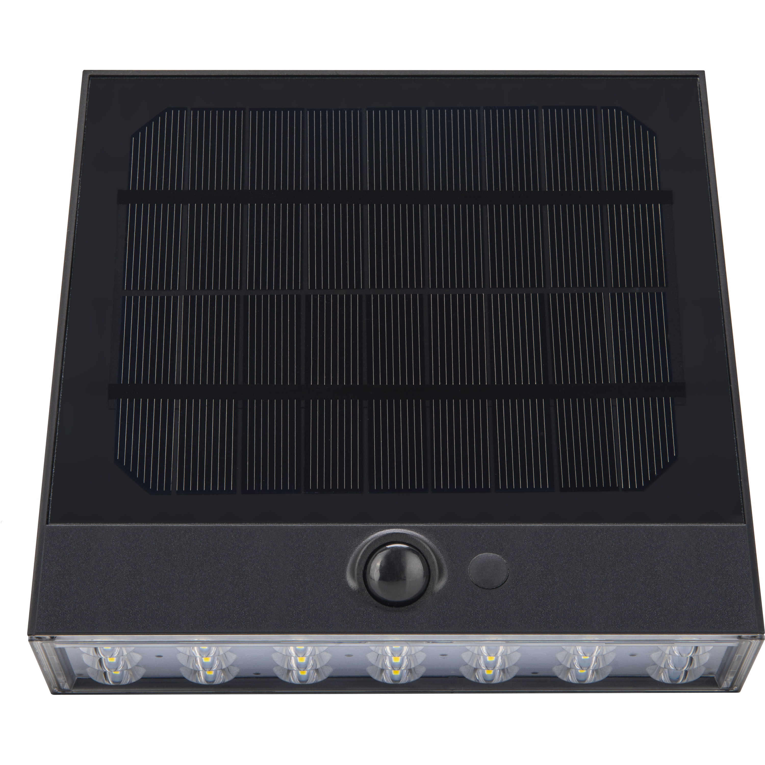 Luceco Stealth Decorative Outdoor Solar Wall Wash Light with PIR Motion Sensor, LED Exterior Lighting, Slate Grey, IP54, 7W, 1000lm, 3000K