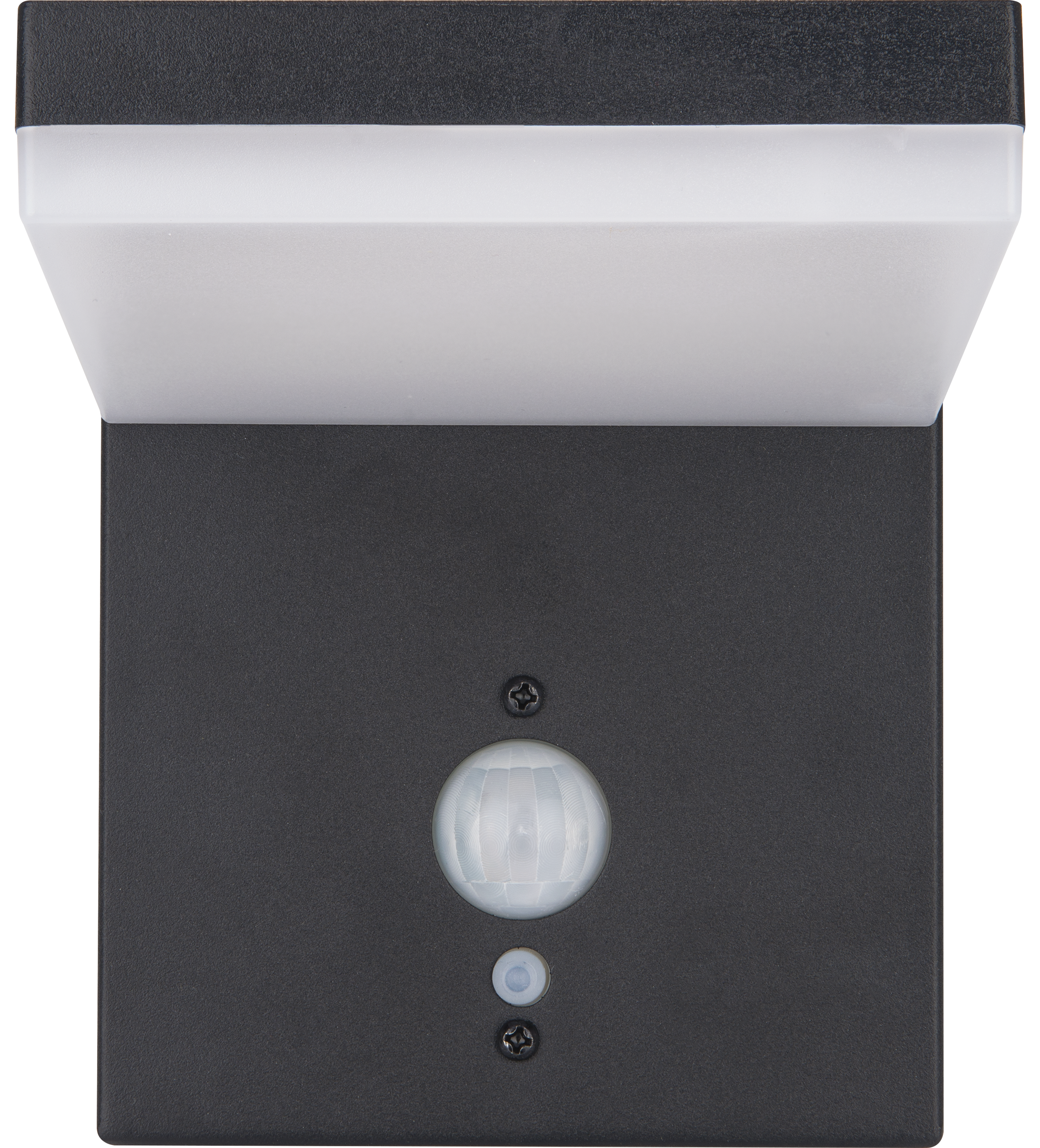 Luceco Aries Decorative Outdoor Solar Wall Light with PIR Motion Sensor, LED Exterior Lighting, Slate Grey, IP44, 5W, 600lm, 3000K