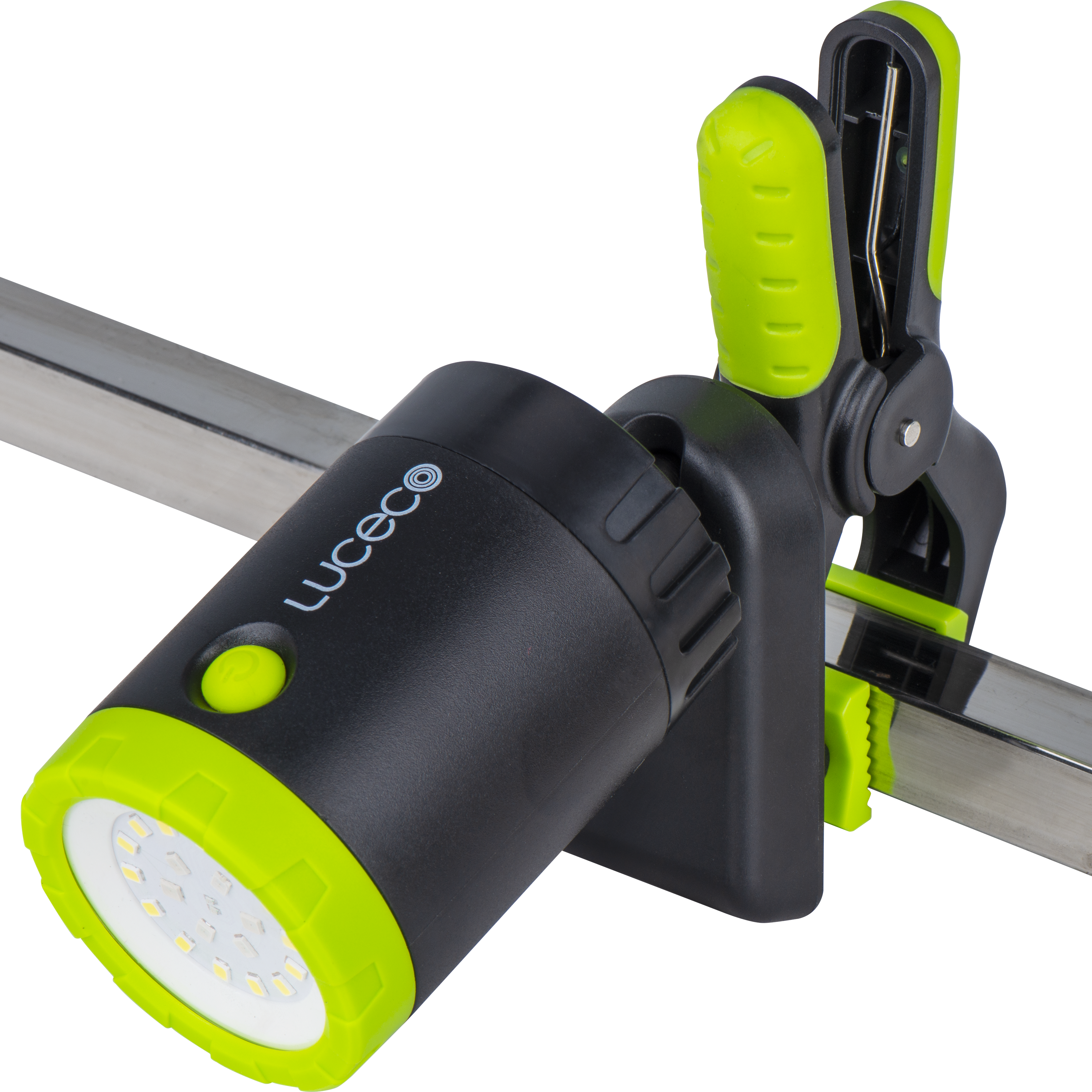 Luceco LED Mini Spotlight with Magnet and Clamp, USB-C Rechargeable, 3 Lighting Modes, Inspection Light, Hands-Free Operation,  IP44, 5W, 500lm, 6500K