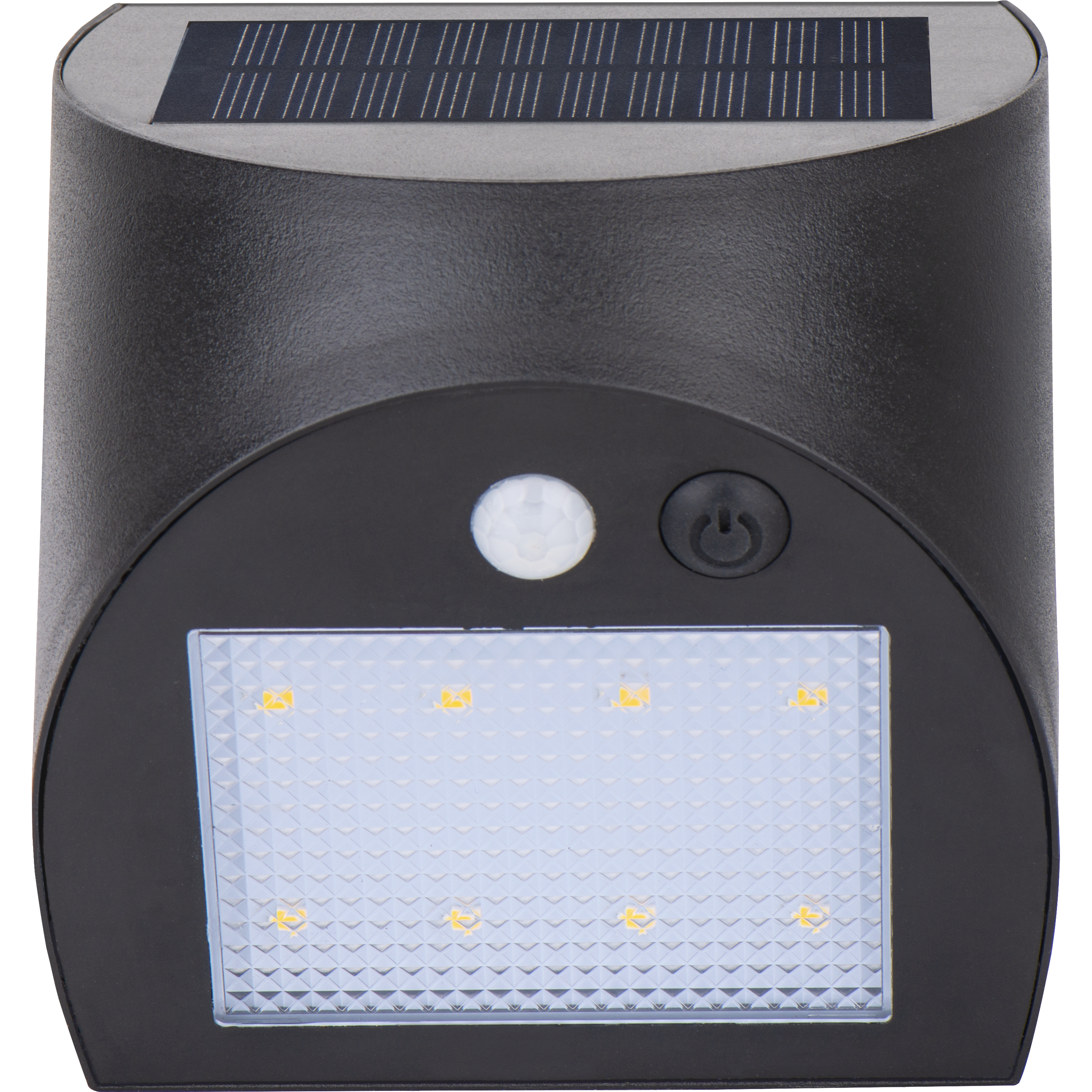 Luceco Prysm Decorative Outdoor Solar Wall Light with PIR Motion Sensor and USB Charging Port, LED Exterior Lighting, Black, IP54, 6W, 600lm, 4000K