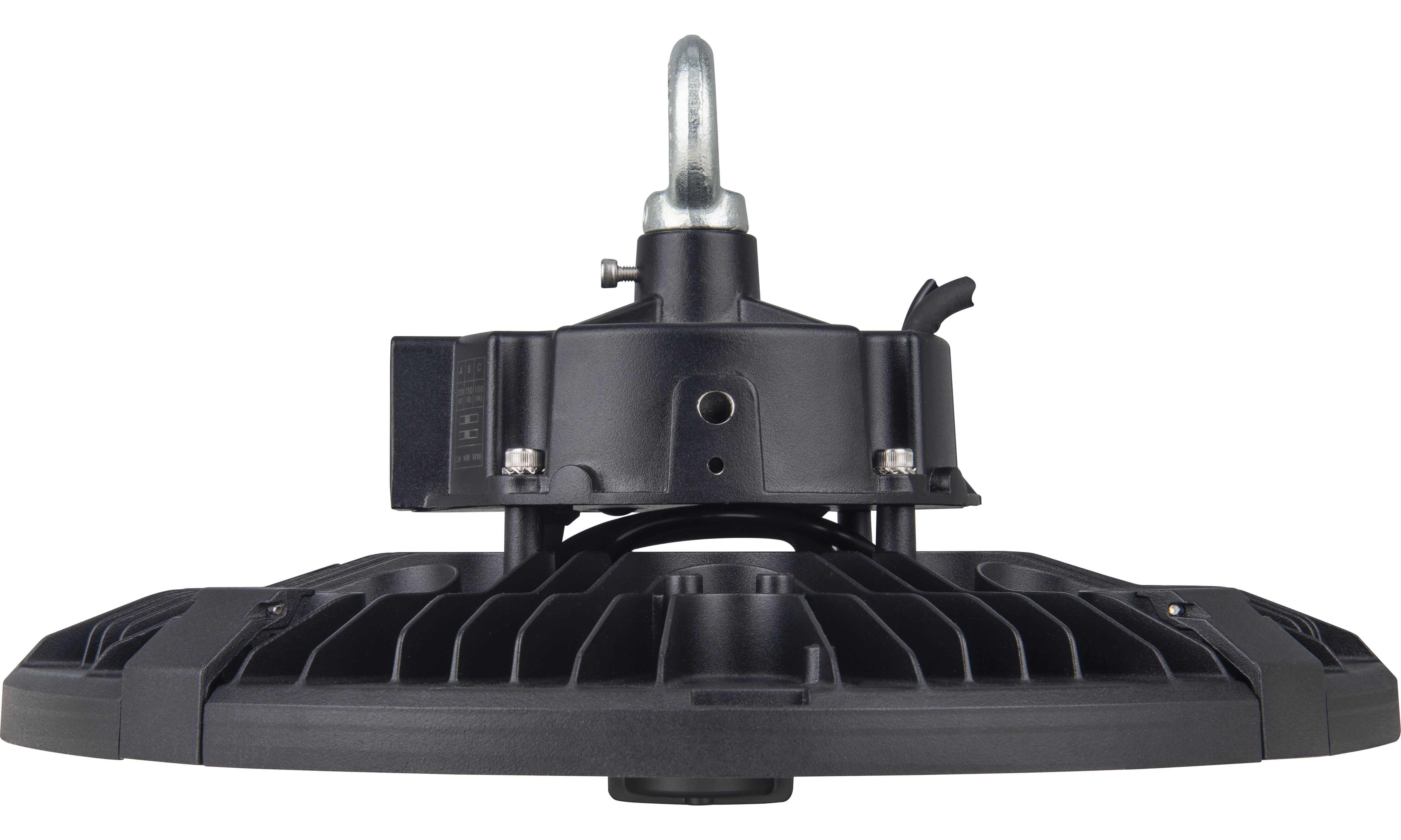 Luceco Titan All-in-One High Bay Luminaire, Power & Colour Change (CCT), Beam Change via Optic Lens, IP65, 100/150/200W, 175000/25000/32000lm, 4000/5000/6500K, with Zhaga Socket