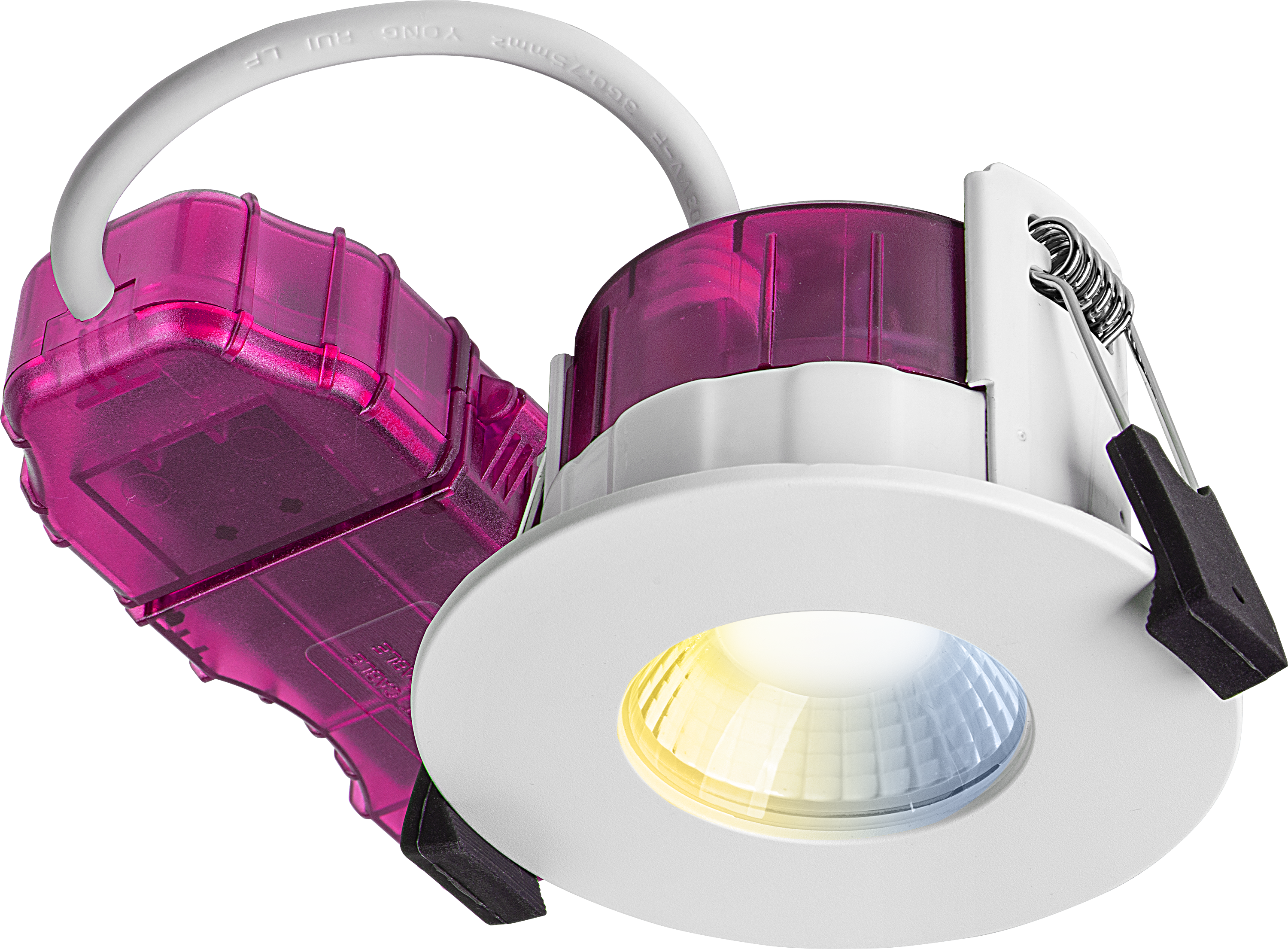 FType Elite Fire Rated Downlight 4W/6W 750lm Power Change with 4Colour CCT 2700K, 3000K, 4000K, 6000K  Dimmable IP65 White - Flat