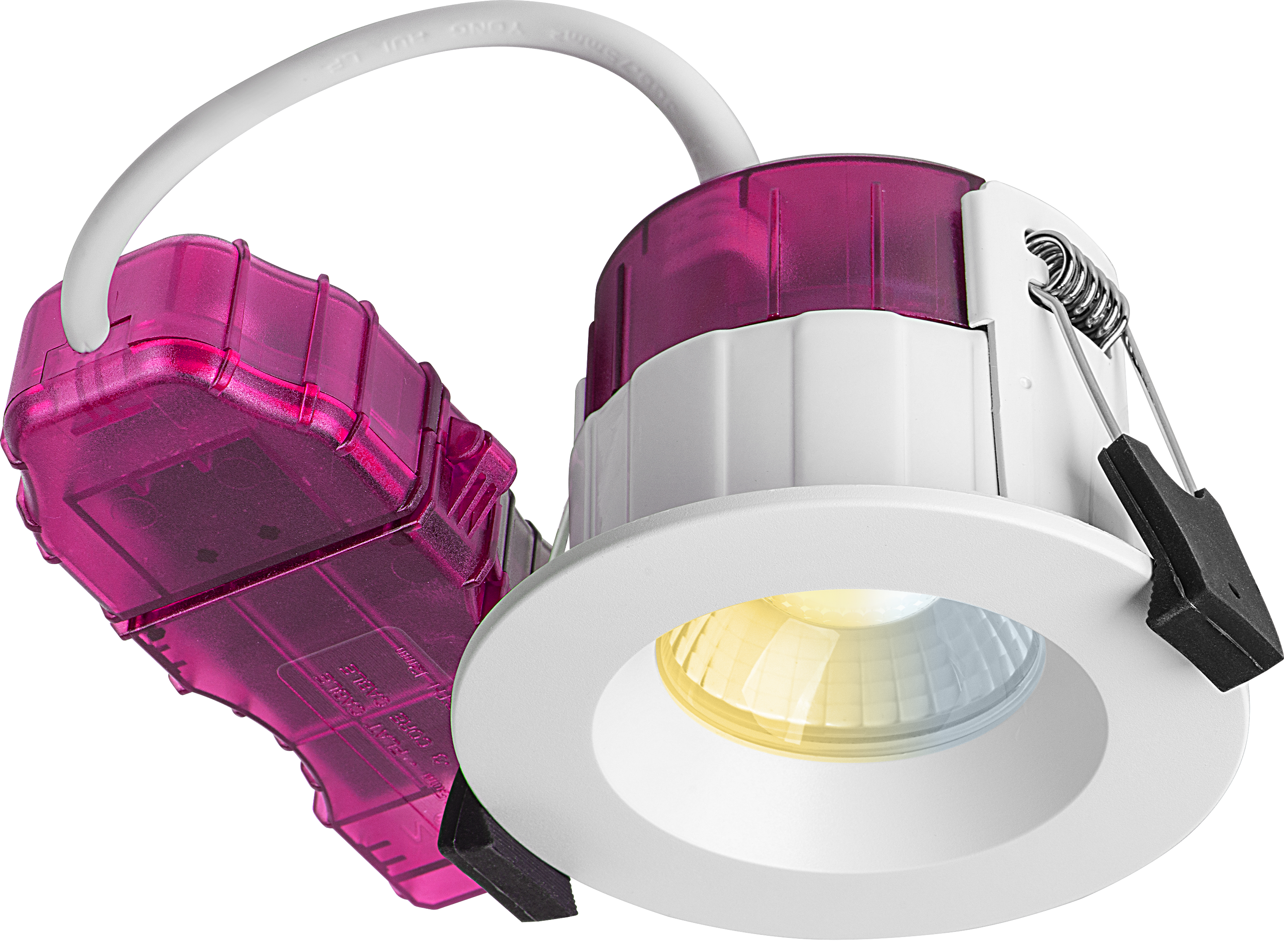 FType Elite Fire Rated Downlight 4W/6W 750lm Power Change with 4Colour CCT 2700K, 3000K, 4000K, 6000K  Dimmable IP65 White - Regressed
