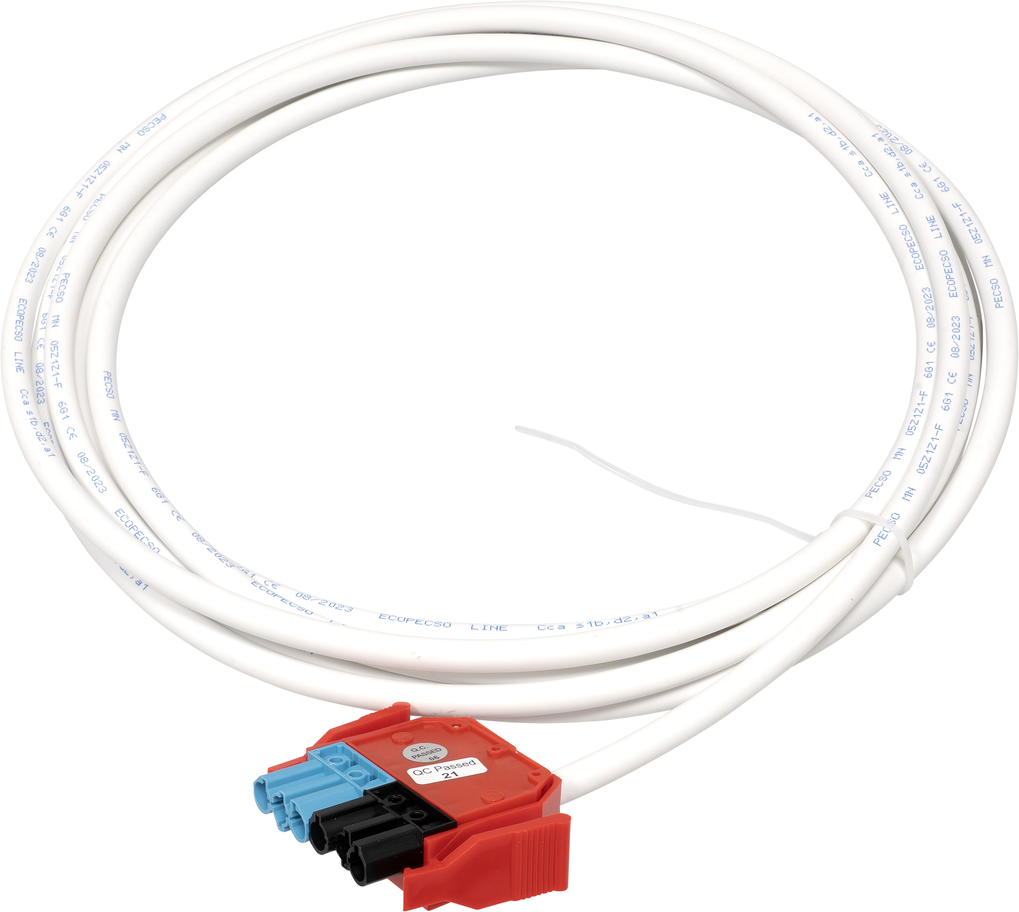 6-Pole Male Red Luminaire Plug With 5M 6-Core Luminaire Lead