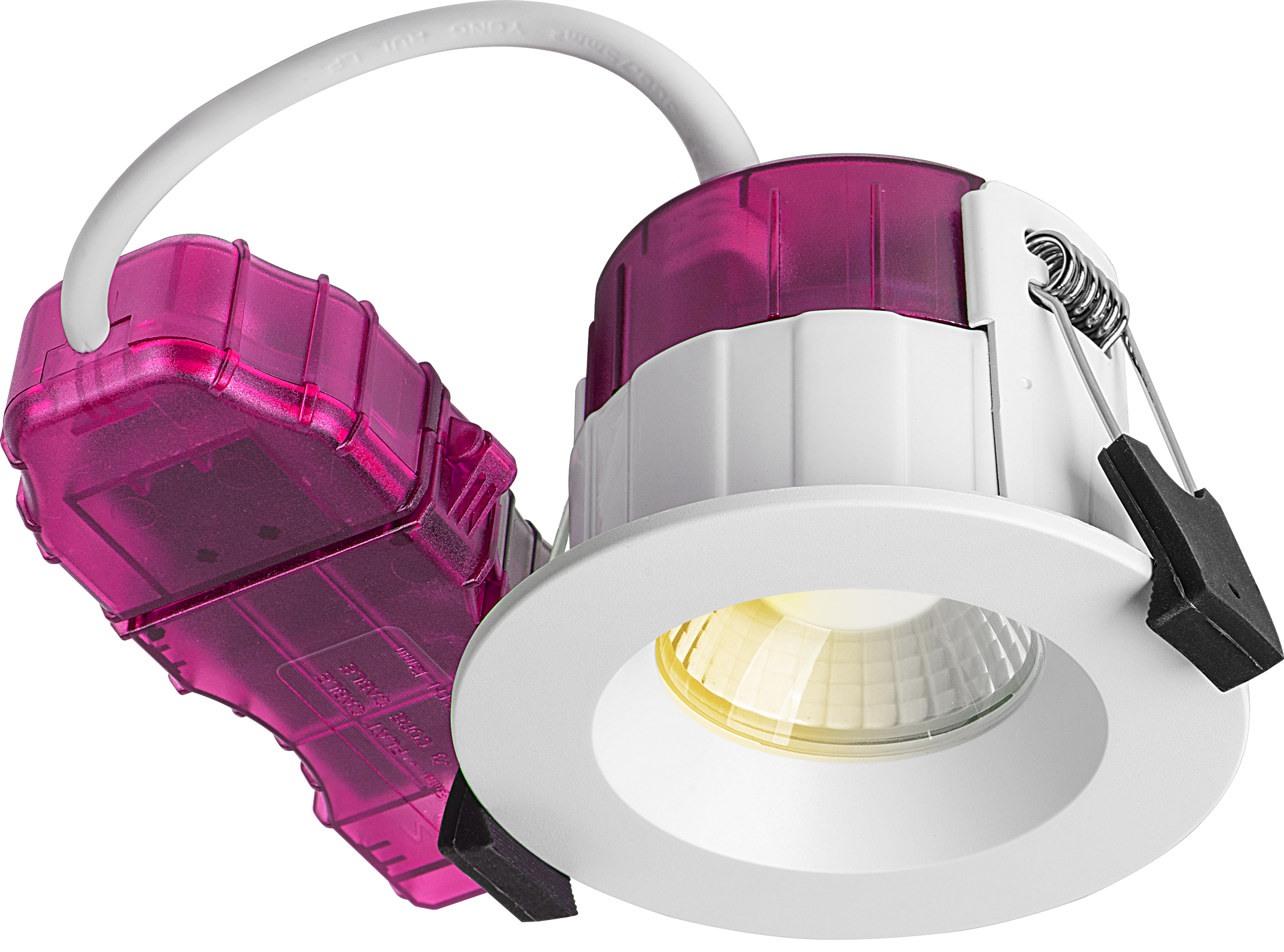 FType Elite Fire Rated Downlight 4W/6W 690lm Power Change & CCT Change 3000K / 4000K Dim2Warm Dimmable IP65 White - Regressed