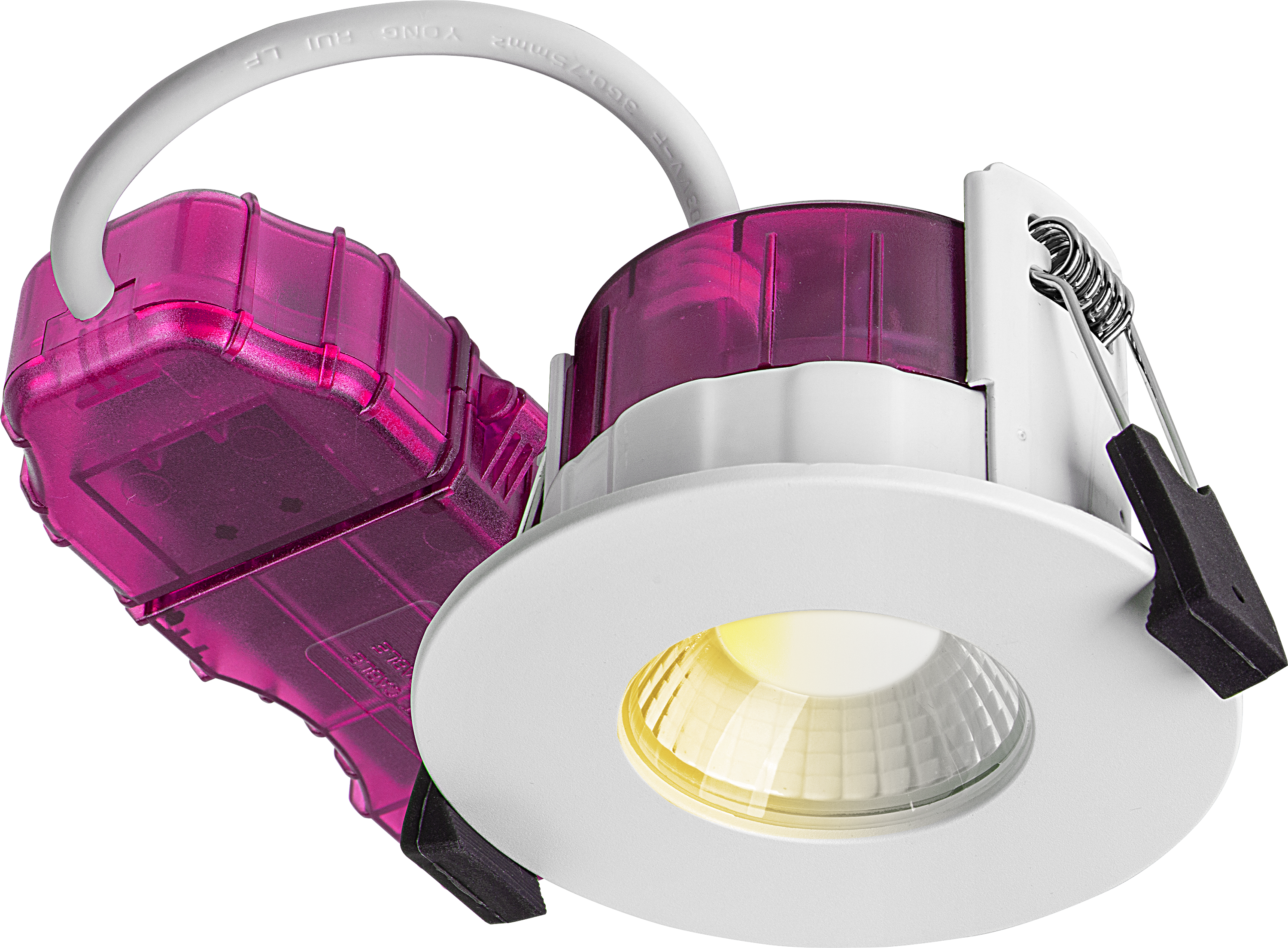 FType Elite Fire Rated Downlight 4W/6W 690lm Power Change & CCT Change 3000K / 4000K Dim2Warm Dimmable IP65 White - Flat