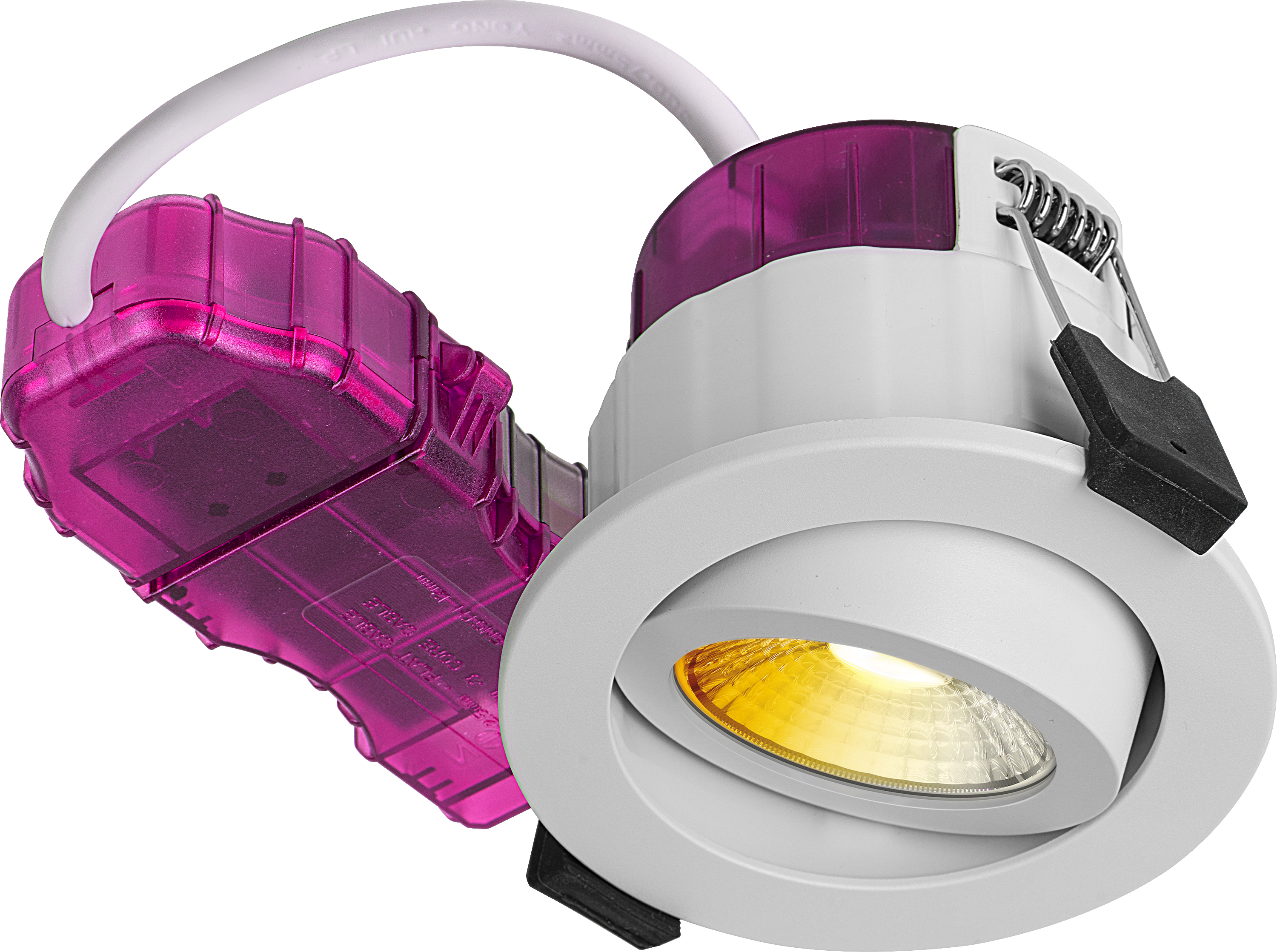 FType Elite Fire Rated Downlight 4W/6W 690lm Power Change & CCT Change 3000K / 4000K Dim2Warm Dimmable IP65 White - Adjustable