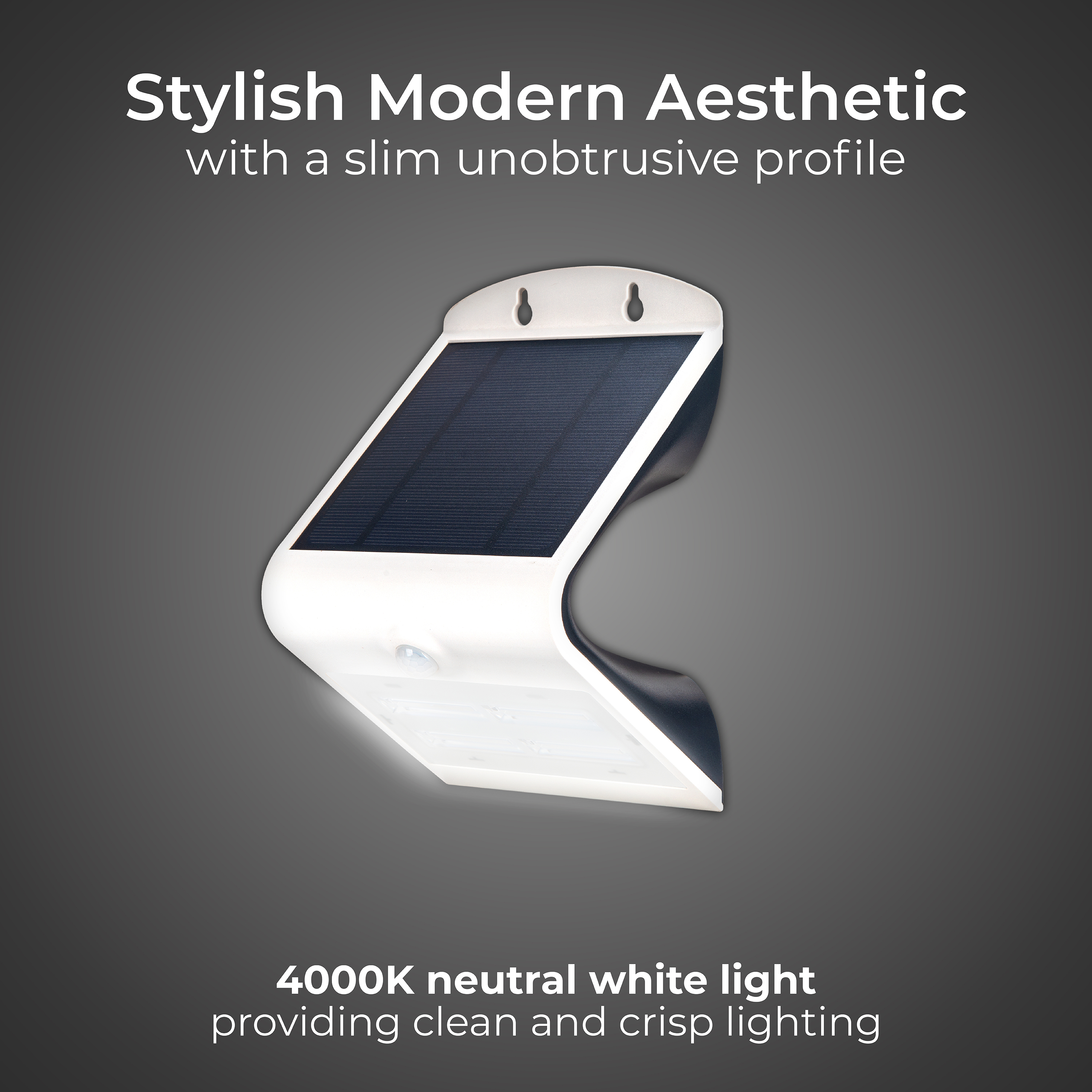 Luceco Solar Wall Light & PIR 3.2W White