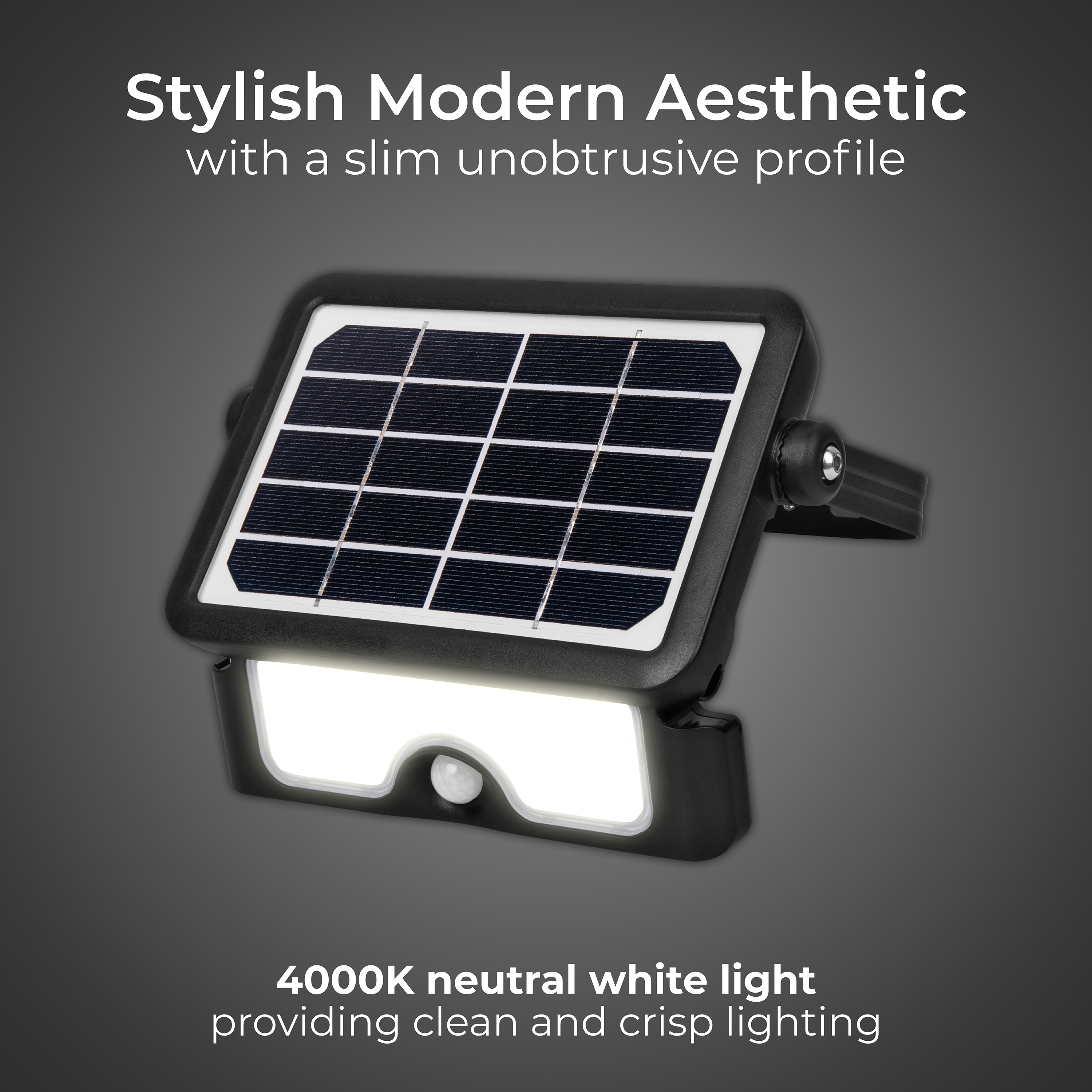 Luceco Solar Floodlight & PIR 5W, 550lm