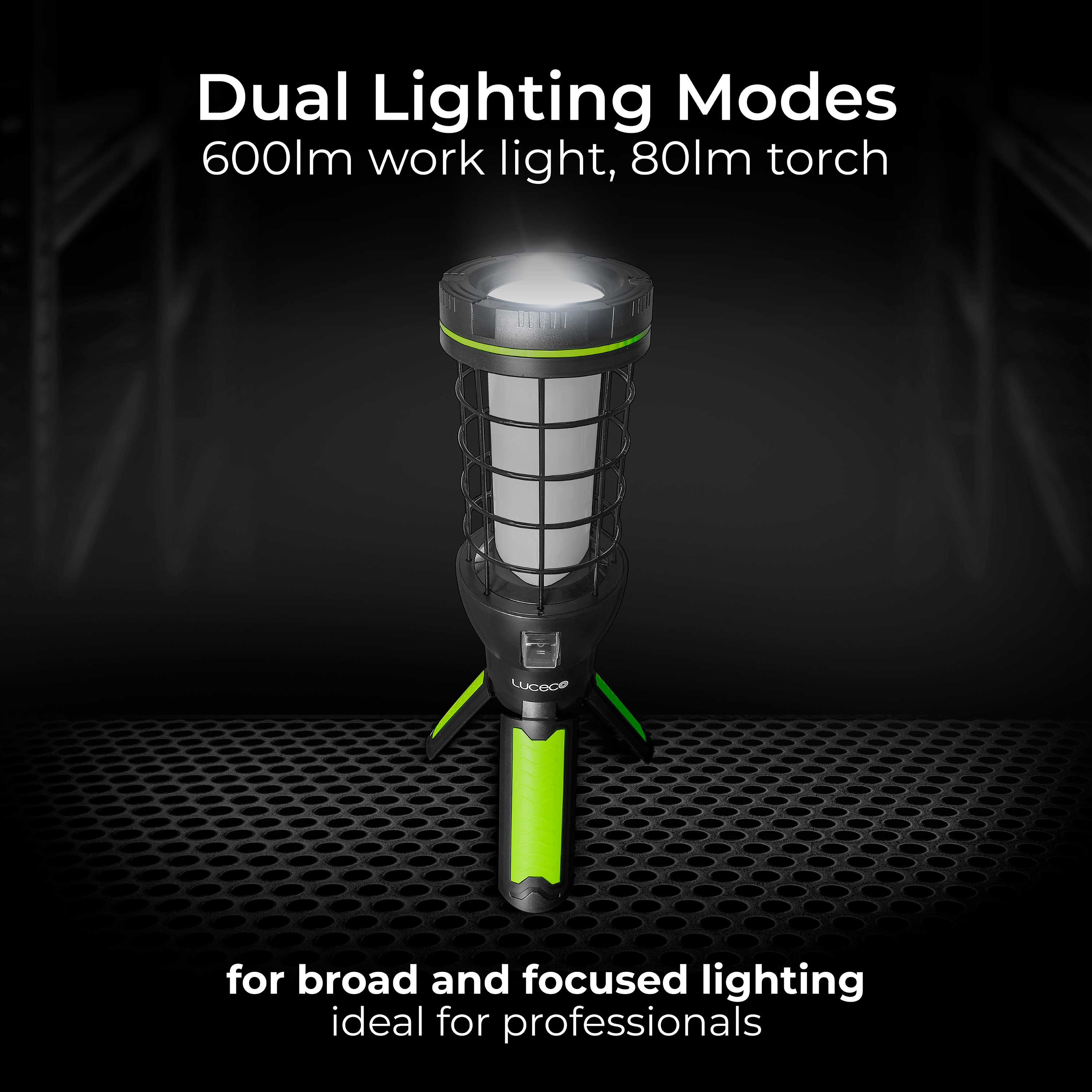 Luceco Cage Inspection Torch, USB, 10W