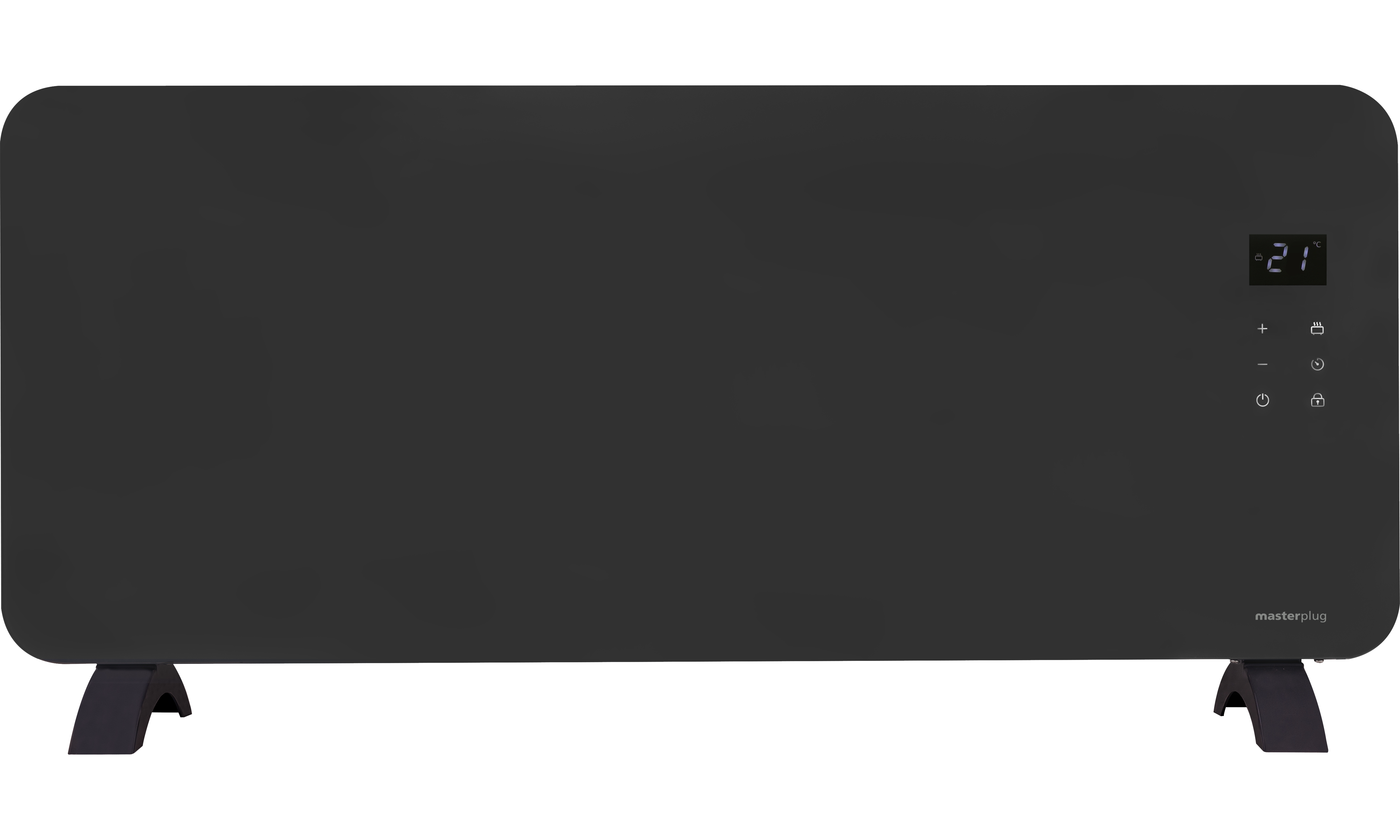 Auraline Black Glass Panel Heater