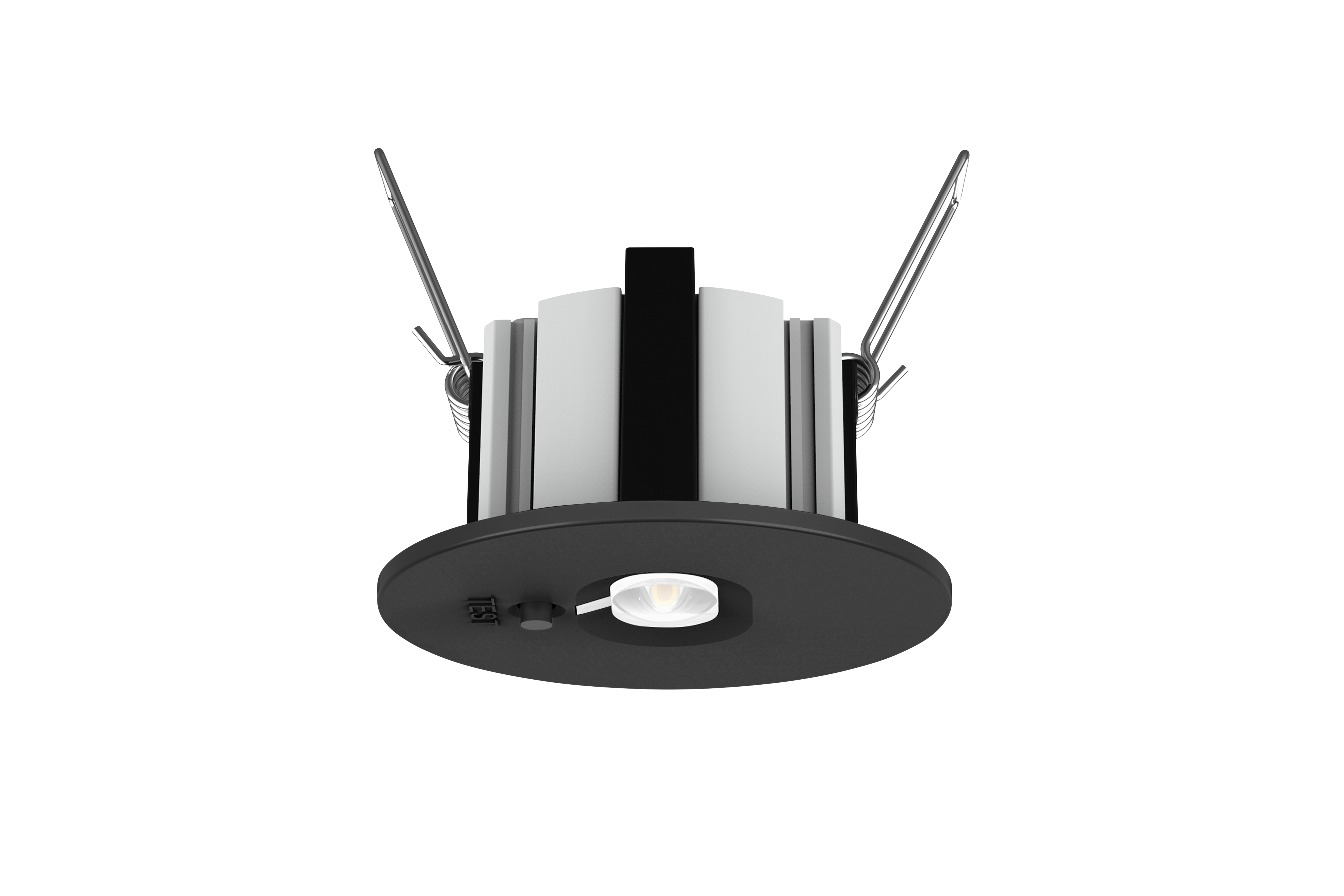 Luceco Tempus DALI Recessed Downlight, 3hr, 3W, 220lm, Black with Open Area and Corridor Optic