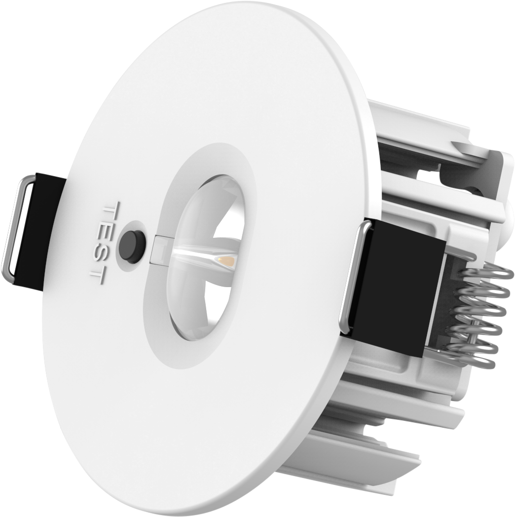 Luceco Tempus DALI Recessed Downlight, 3hr, 3W, 220lm, White with Open Area and Corridor Optic