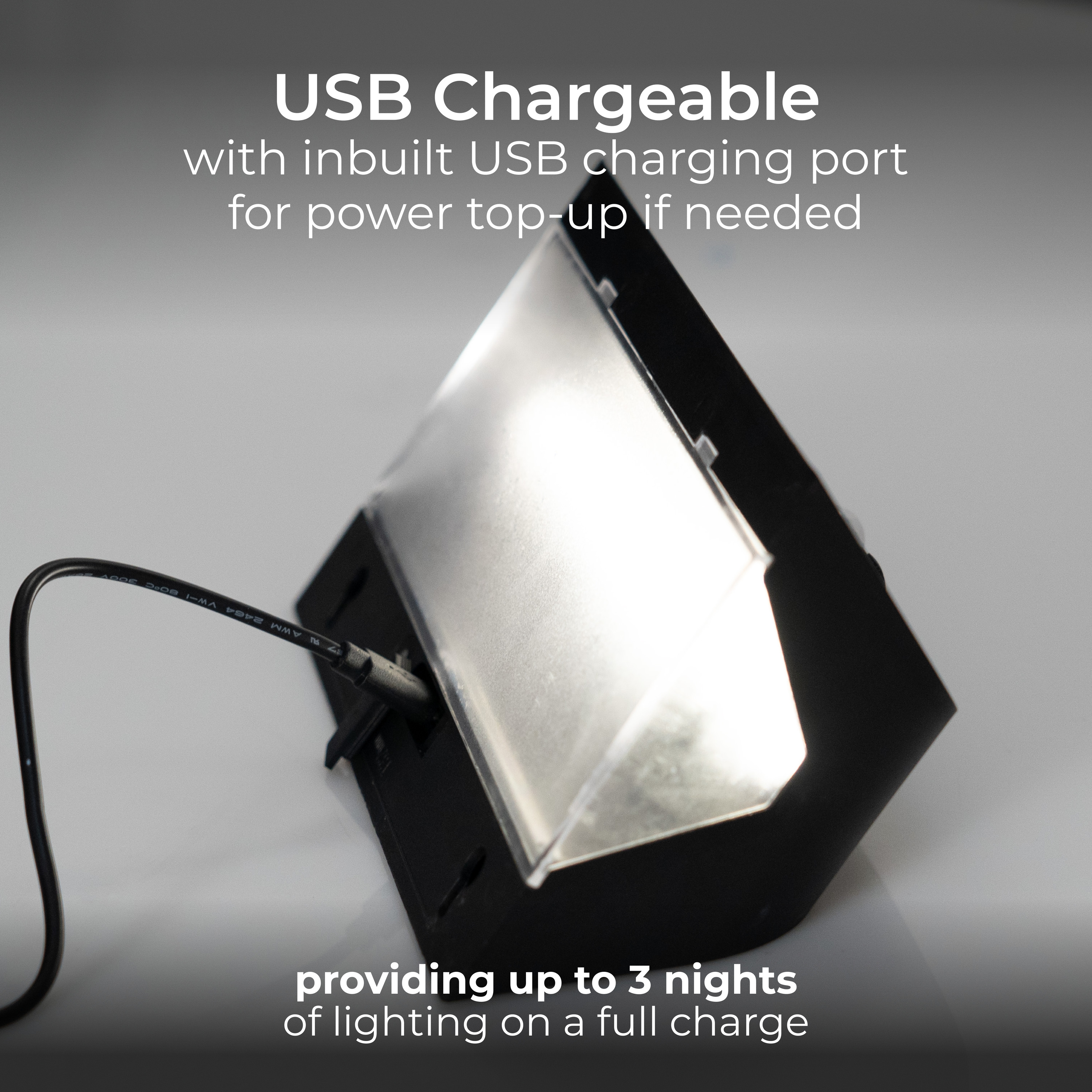 Luceco Prysm Decorative Outdoor Solar Wall Light with PIR Motion Sensor and USB Charging Port, LED Exterior Lighting, Black, IP54, 6W, 600lm, 4000K