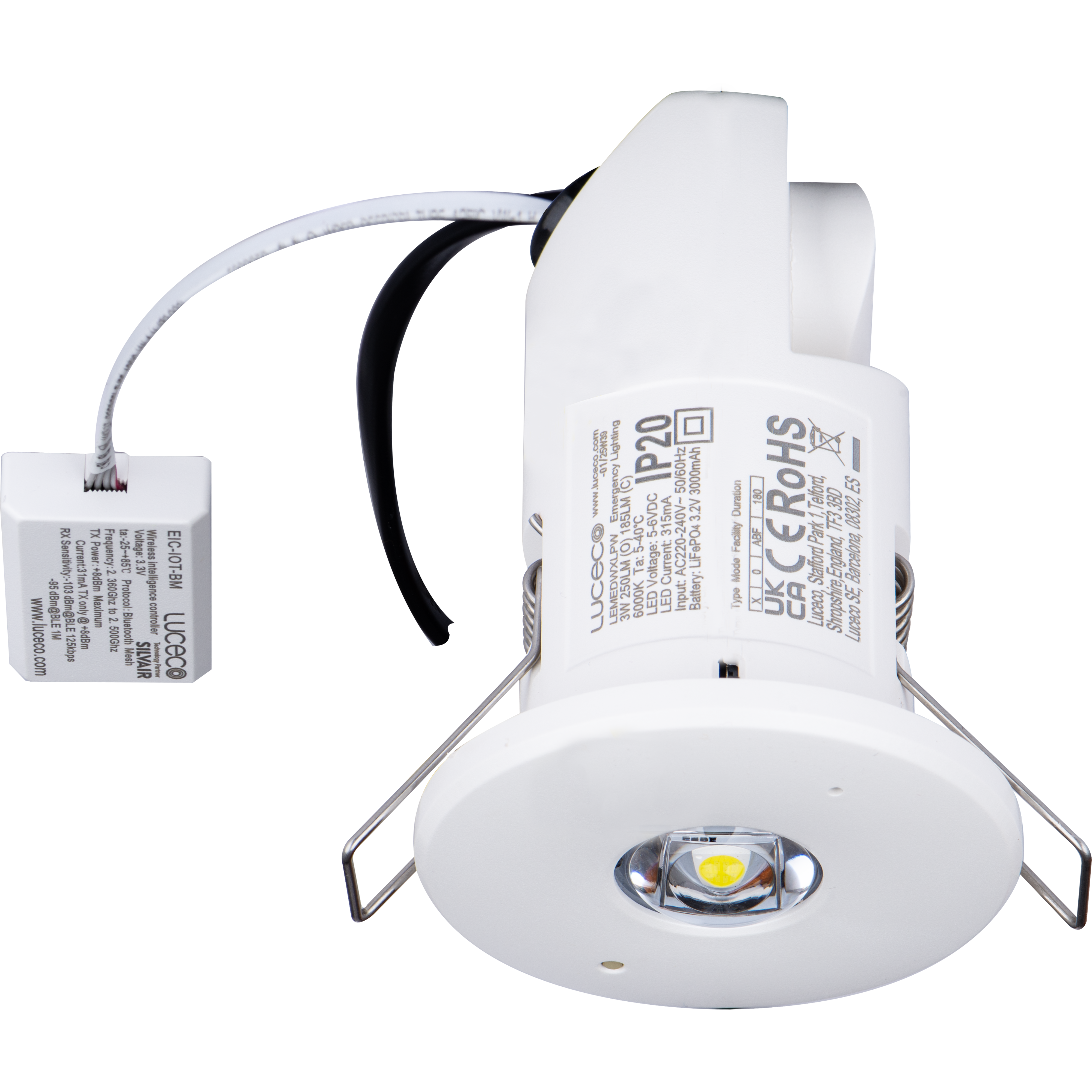 Tempus Connect Recessed Downlight 3hr, with Open Area and Corridor Optics