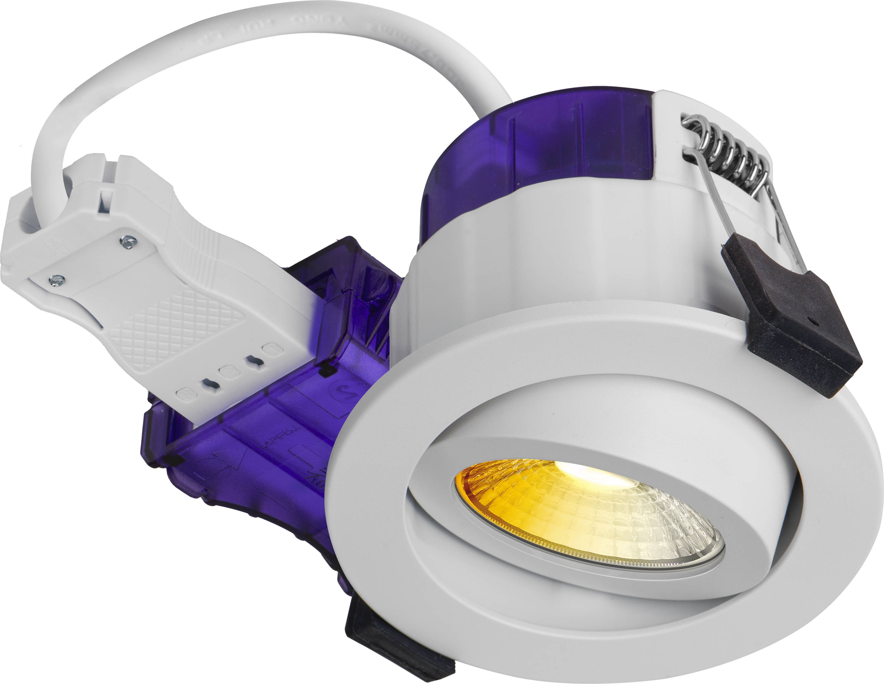FType Ultra Fire Rated Downlight 4W/6W 690lm Power Change & CCT Change 3000K / 4000K Dim2Warm IP20 White - Adjustable