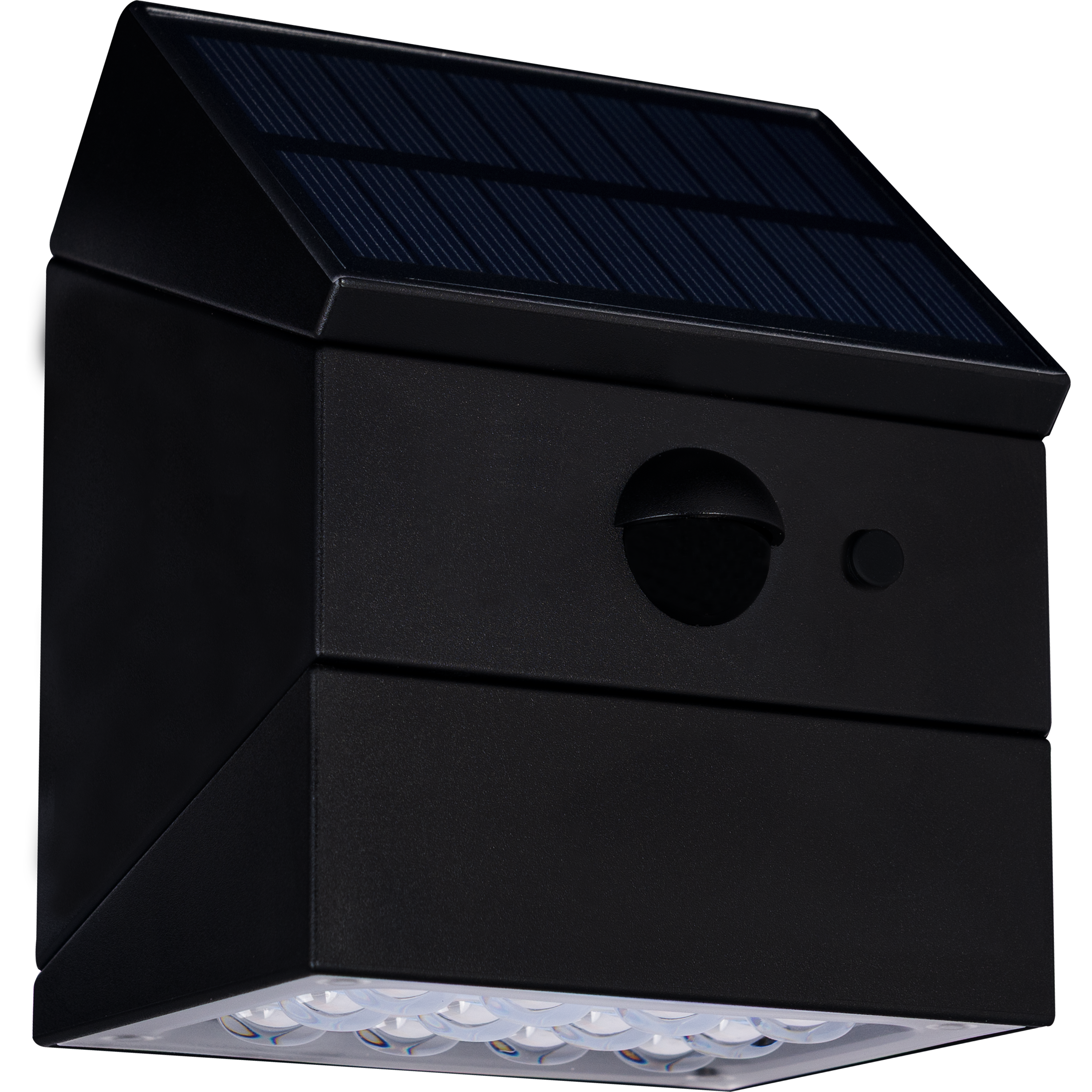 Luceco Rubix Solar Wall Light USB-C Port, PIR & CCT, Adjustable, Black