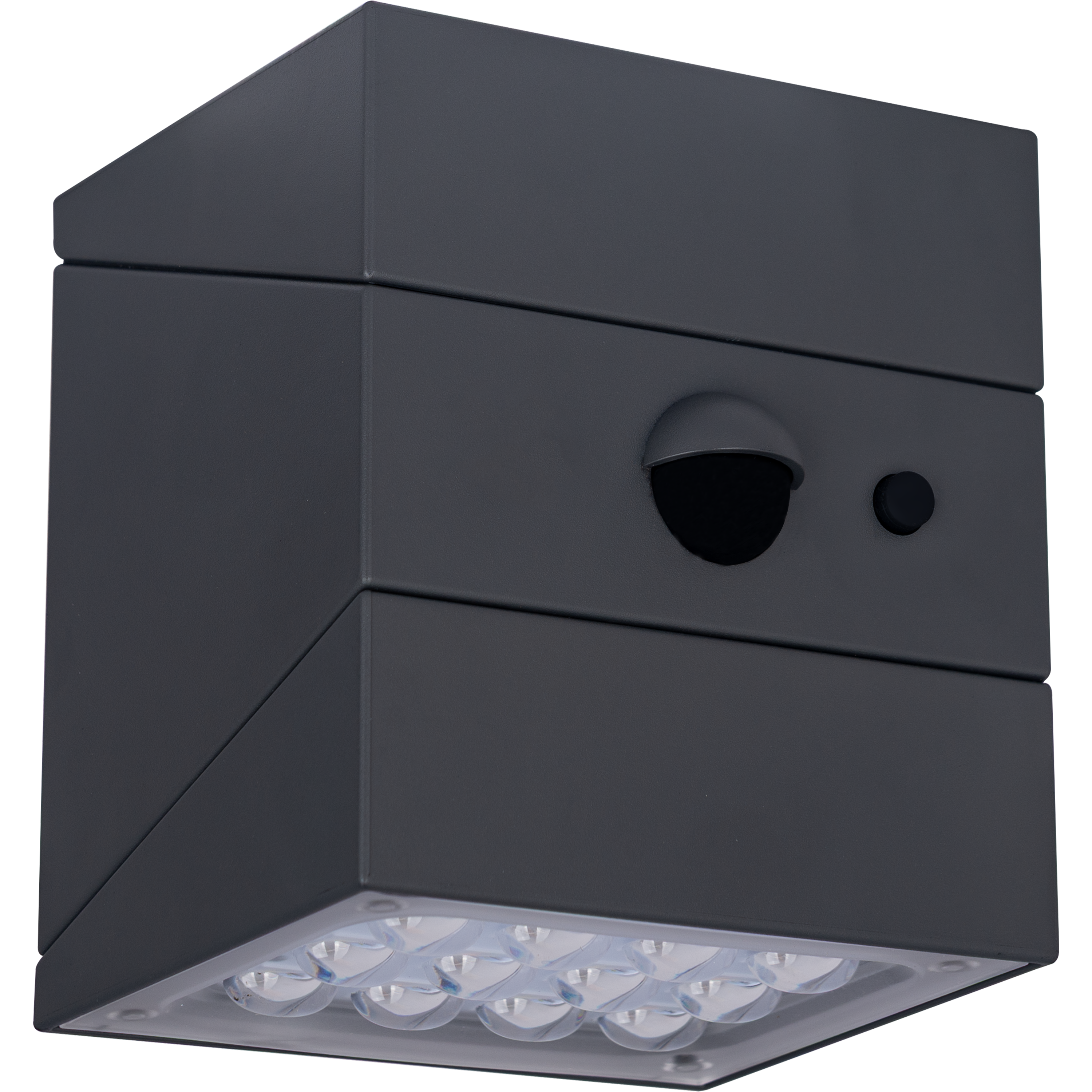 Luceco Rubix Solar Wall Light USB-C Port, PIR & CCT, Adjustable, Grey
