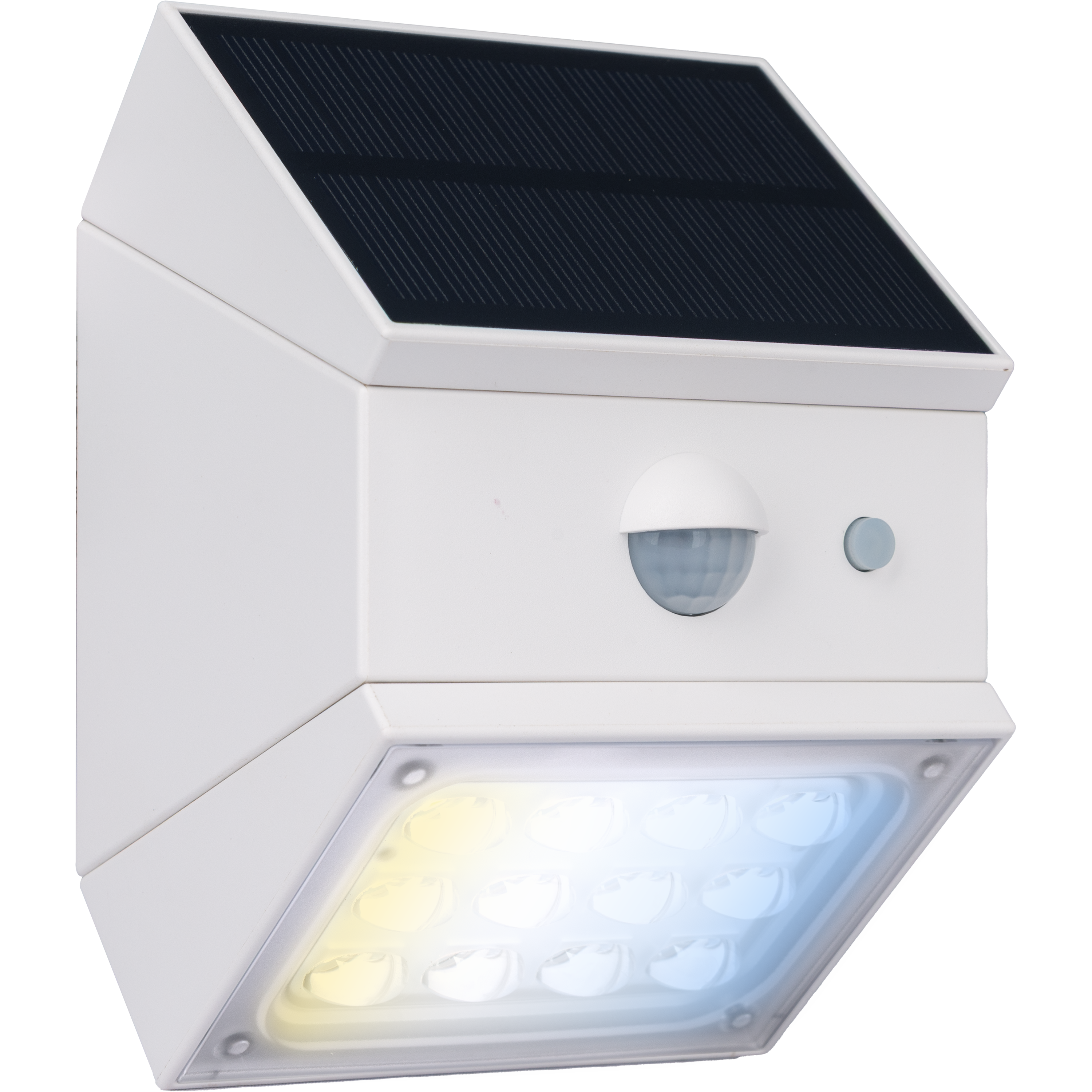 Luceco Rubix Solar Wall Light USB-C Port, PIR & CCT, Adjustable, White