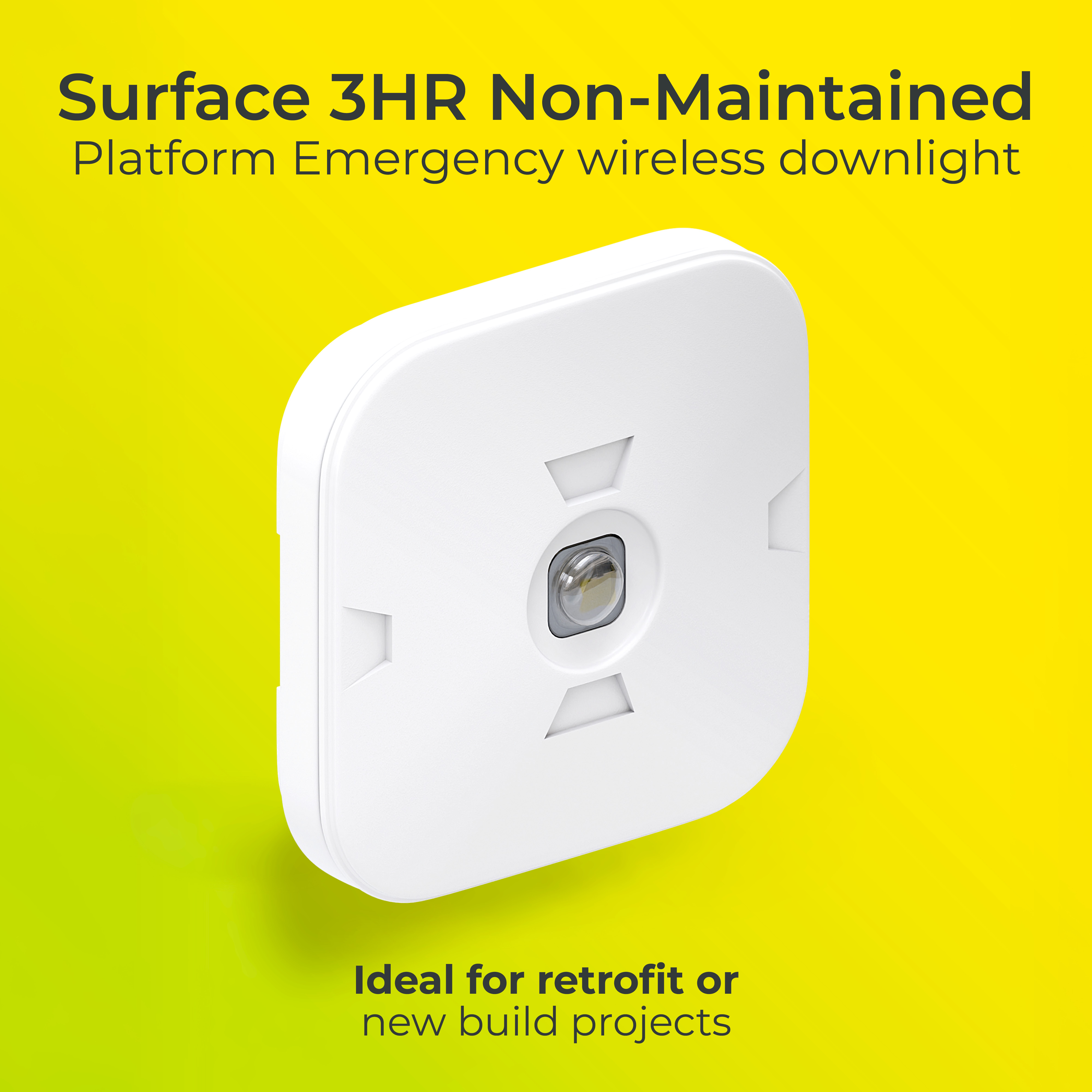 Tempus Connect Surface Downlight 3hr, withOpen Area Optic