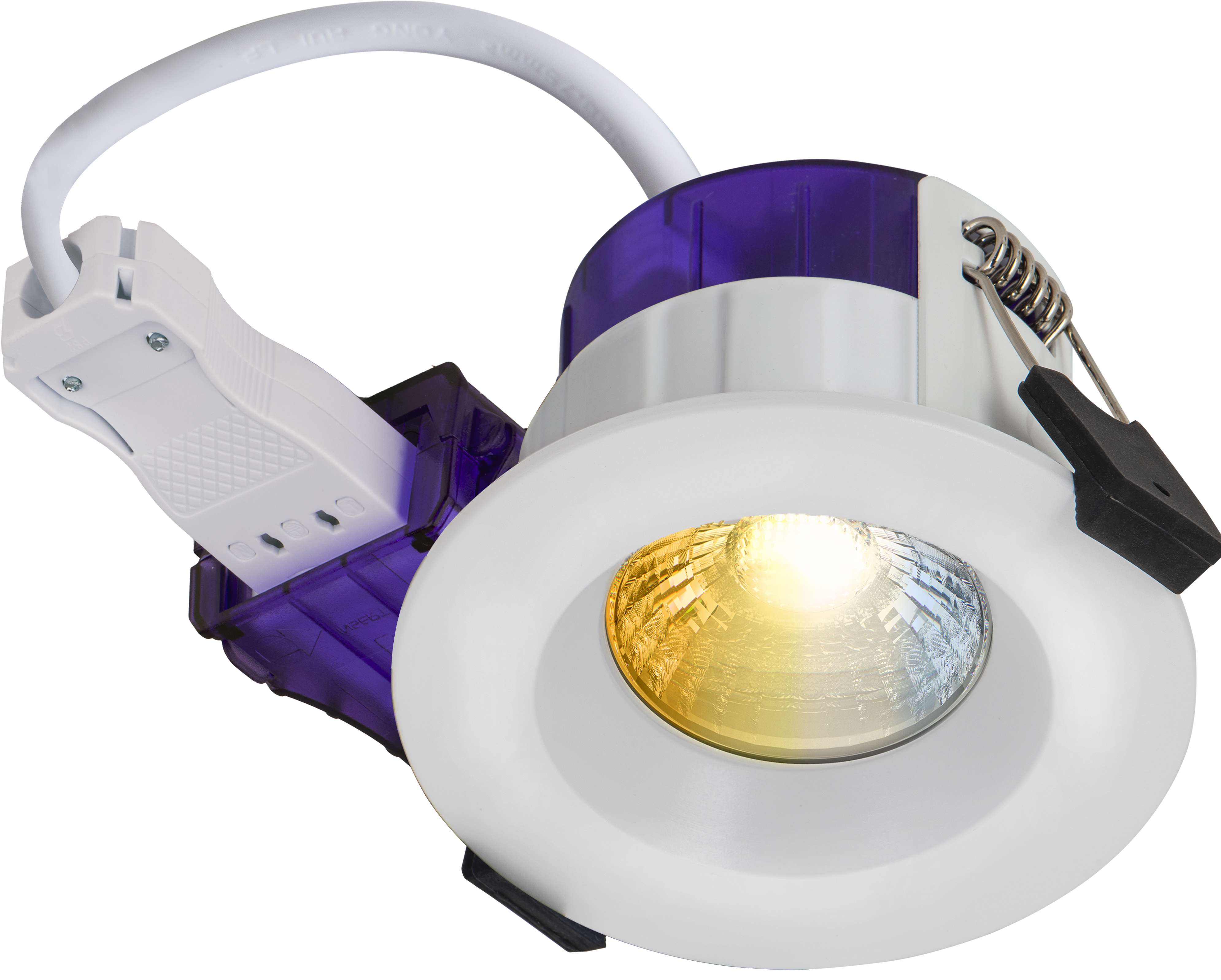 FType Ultra Fire Rated Downlight 4W/6W 750lm Power Change & 4Colour CCT 2700K, 3000K, 4000K, 6000K Dimmable IP65 White - Regressed