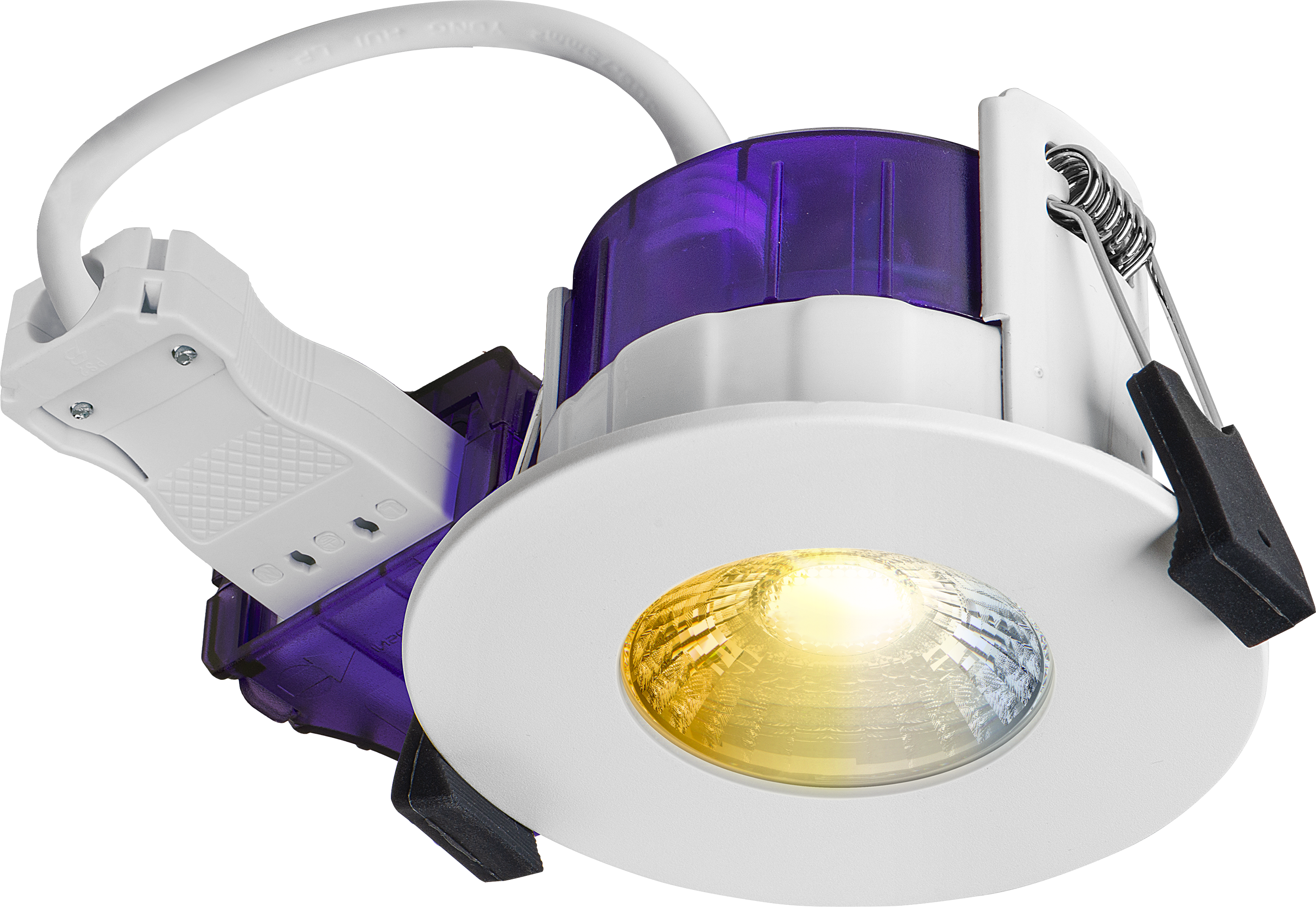 FType Ultra Fire Rated Downlight 4W/6W 750lm Power Change & 4Colour CCT 2700K, 3000K, 4000K, 6000K Dimmable IP65 White - Flat