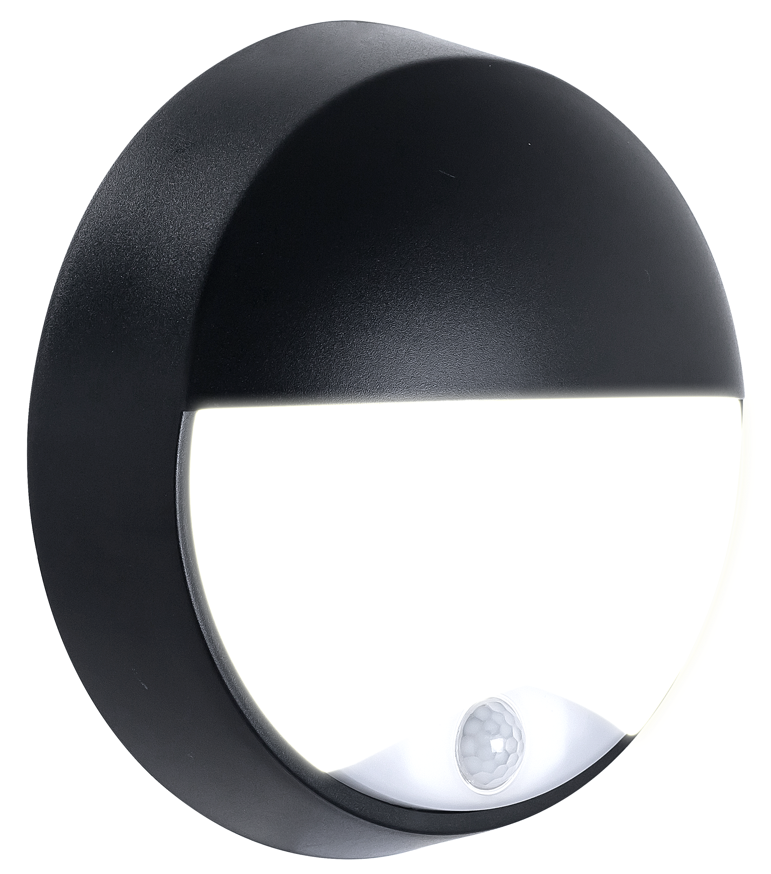 Exterior residential bulkhead eyelid 400lumens with white or black bezel + PIR