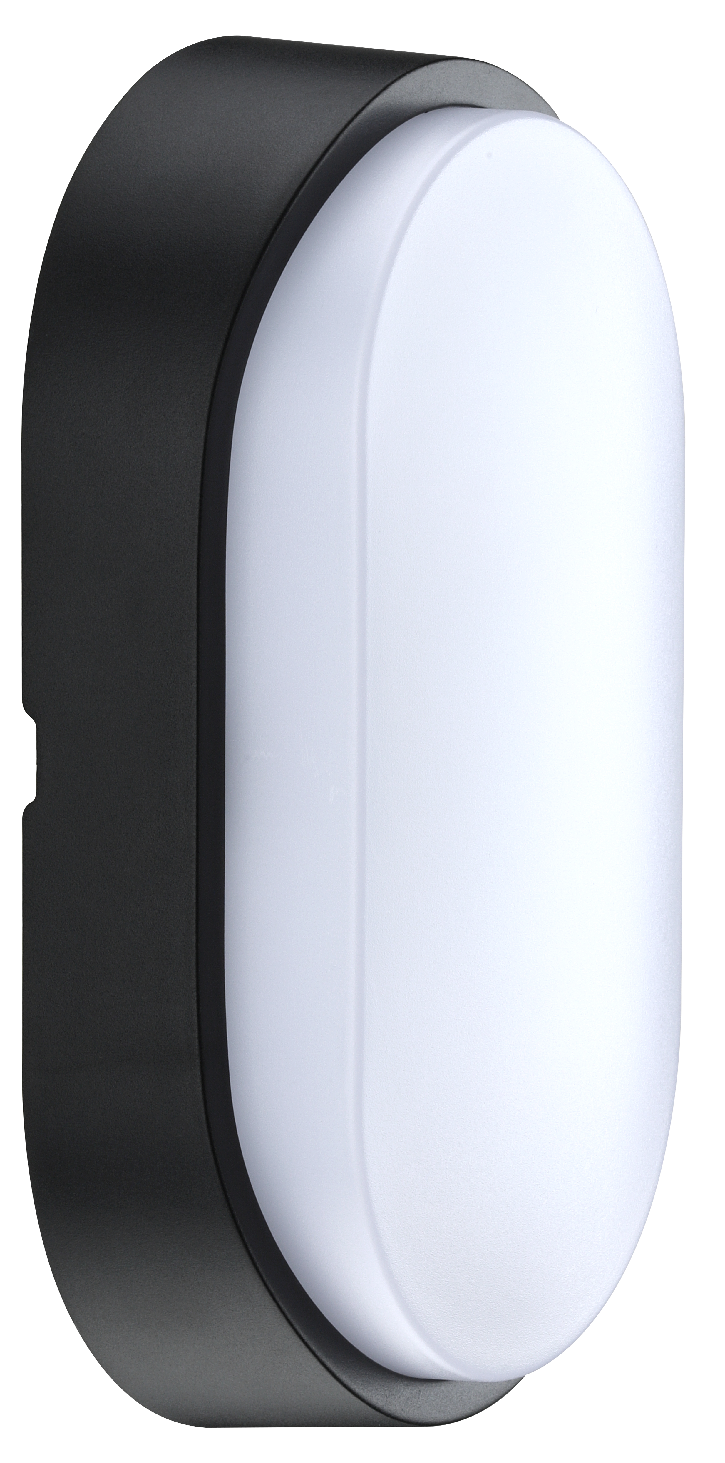 Exterior residential bulkhead oval 700lumens with white or black bezel