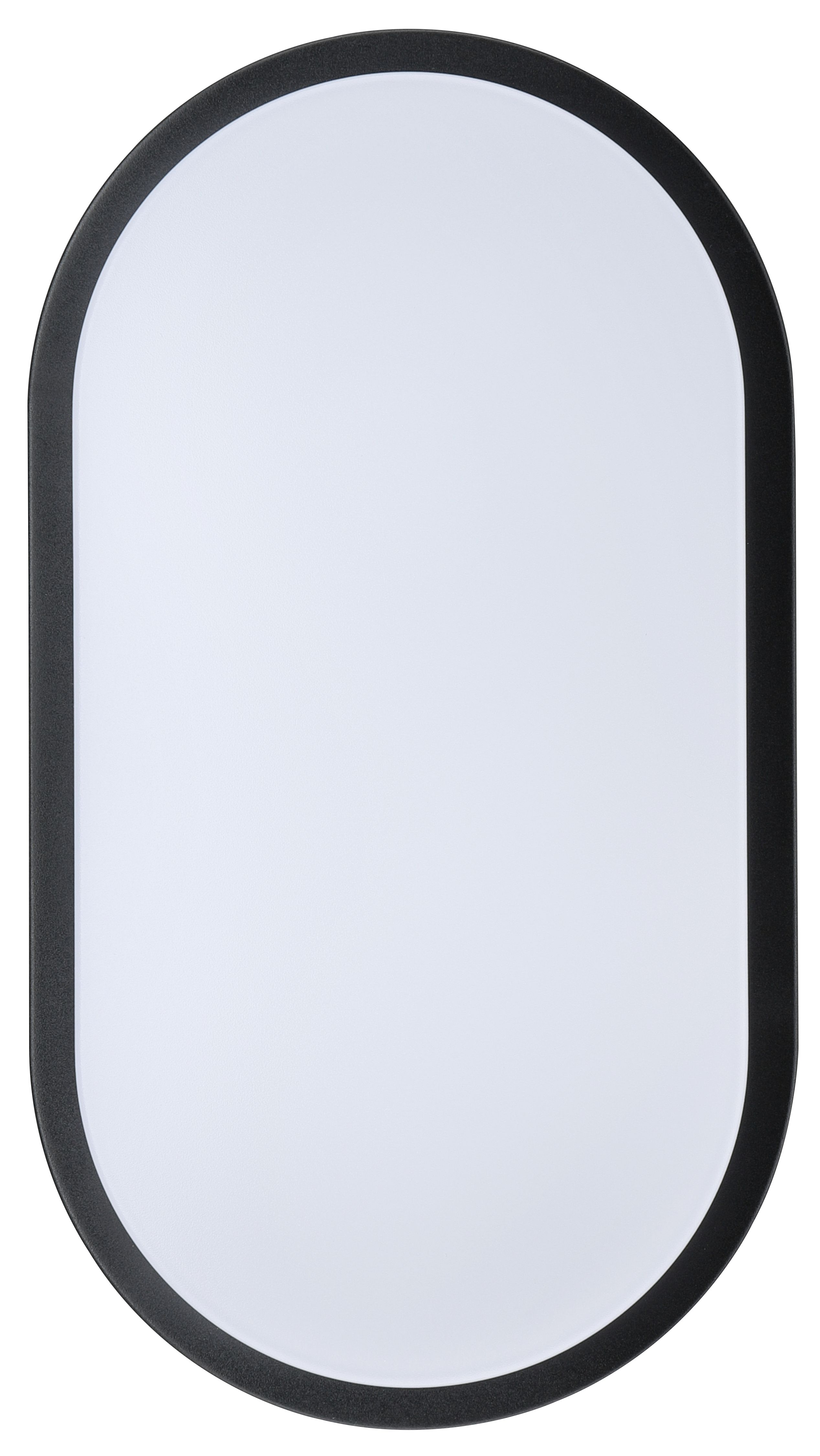 Exterior residential bulkhead oval 700lumens with white or black bezel