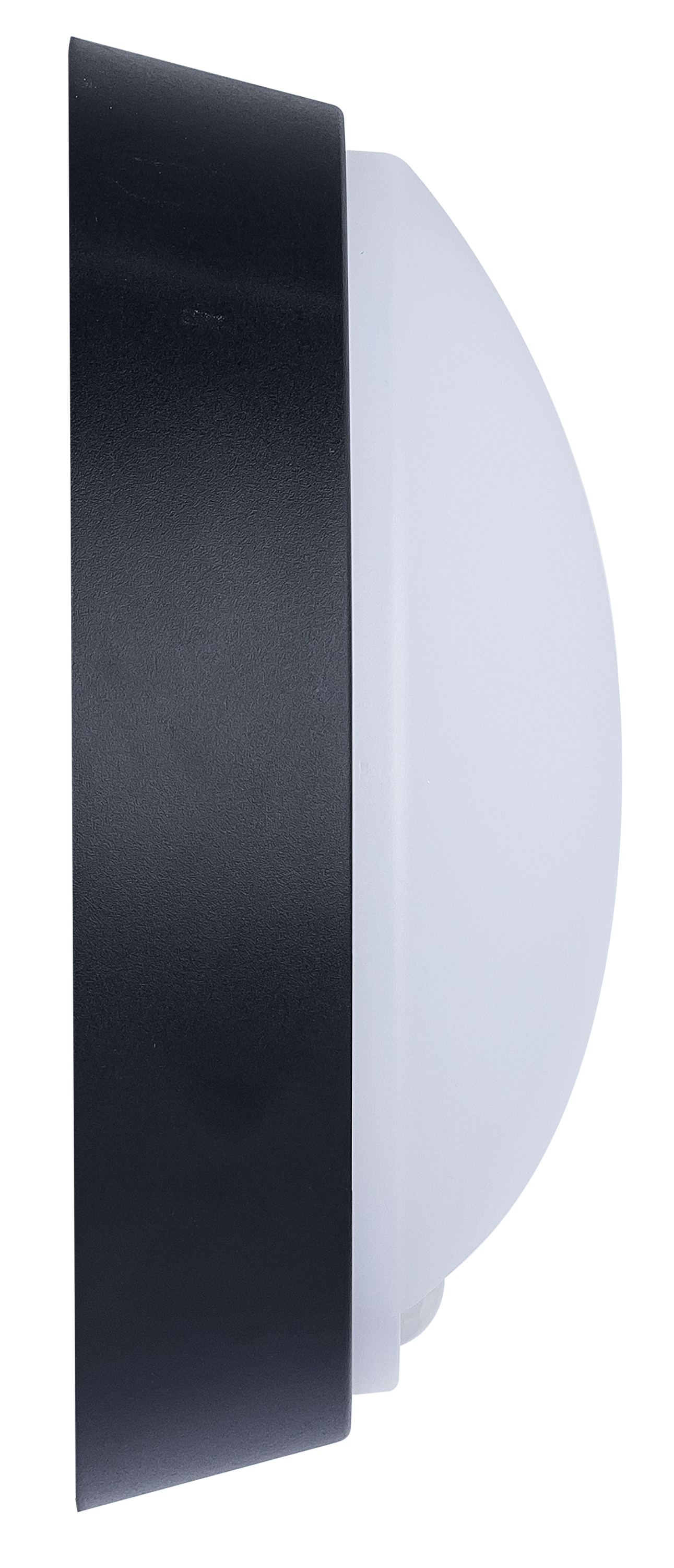 Exterior residential bulkhead round 700lumens with white or black bezel + PIR